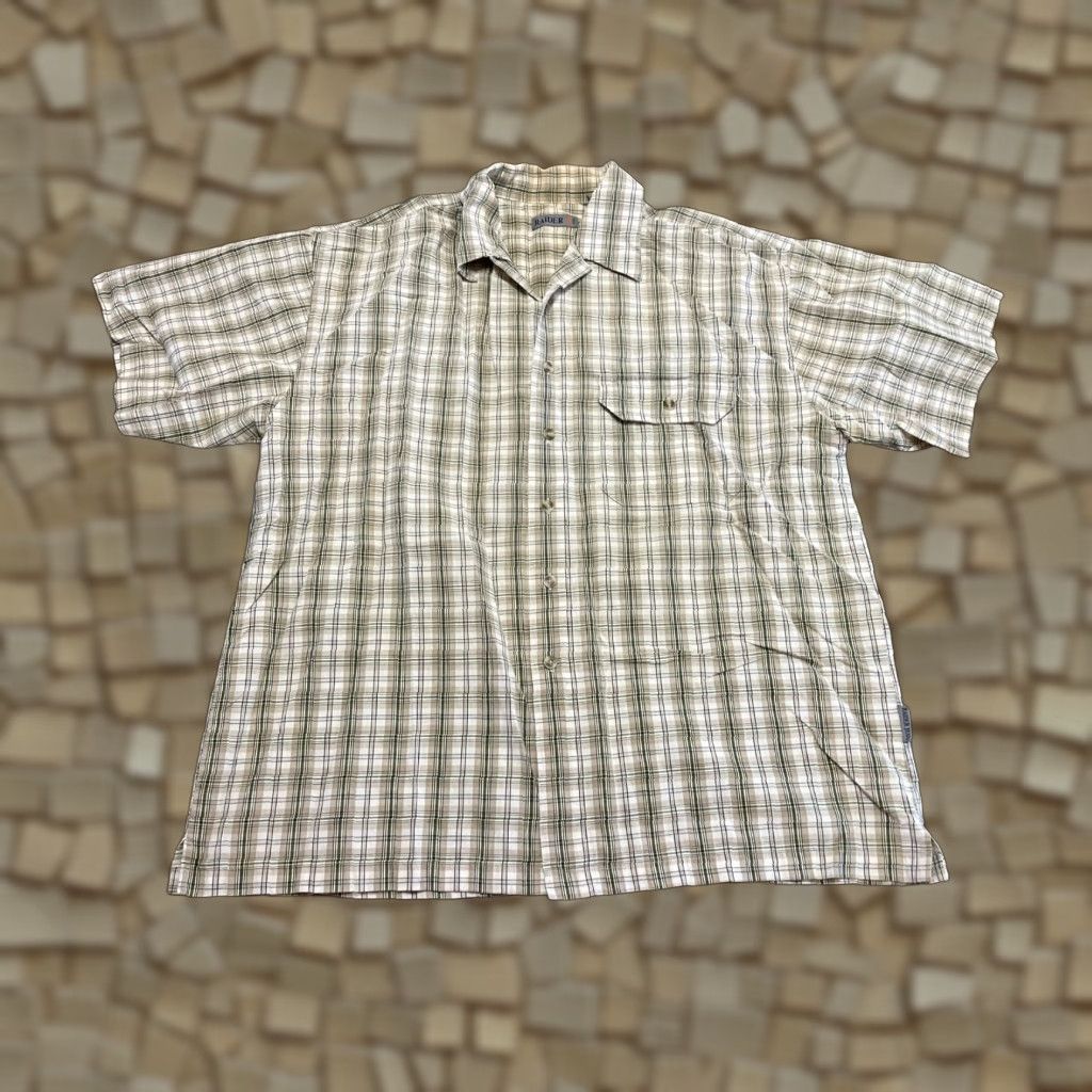 Vintage VINTAGE? Raider Shirt, Men's Size Medium? White Tan, Plaid, Button Up, Short Sleeve Size US M / EU 48-50 / 2 - 1 Thumbnail