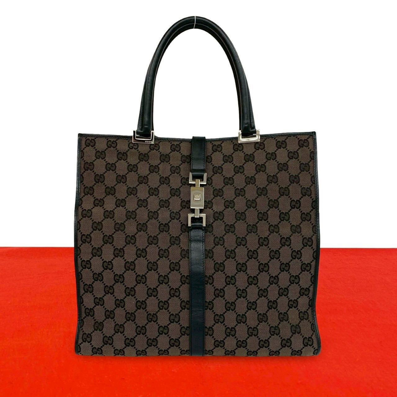 Gucci Gucci Gucci GG Canvas Leather Handbag Leather Handbag DUTY FREE for USA Size ONE SIZE - 1 Thumbnail