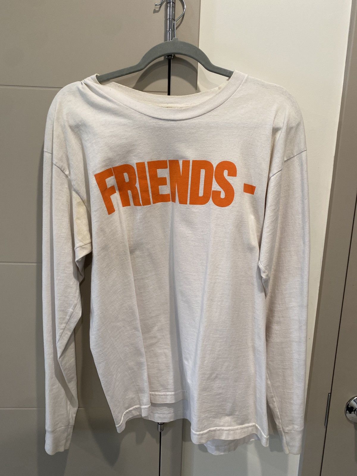 image of Vlone Friends Long-Sleeve White, Men's (Size Large)