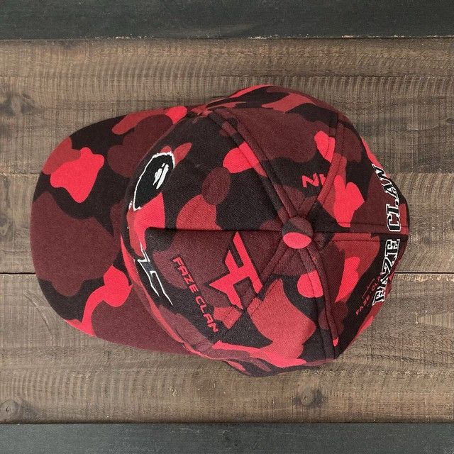 Bape FAZE CLAN × BAPE CAMO snapback hat cap a bathing ape Size ONE SIZE - 5 Thumbnail