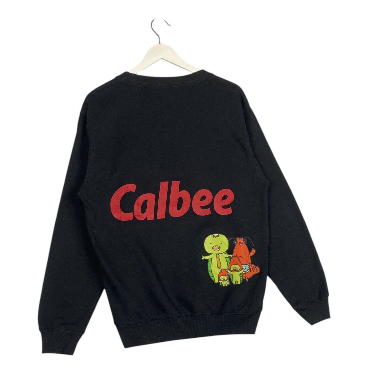Designer × Vintage Vintage Calbee Embroidered Crewneck Sweatshirt Black mu Size L / US 10 / IT 46 - 8 Thumbnail