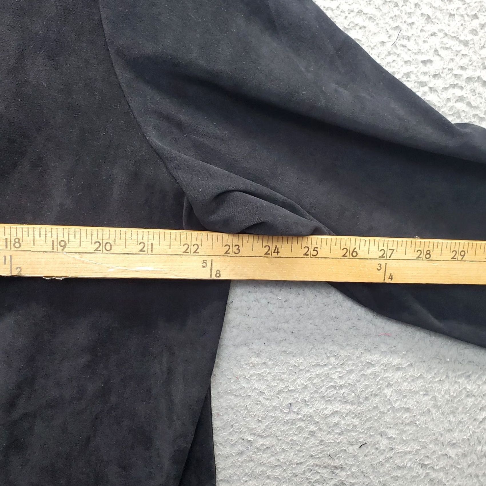 Vintage Style&co. Shacket Womens 18W Black Velour Pintuck Collared Inside Button Down Jacket Size XXL / US 16-18 / IT 52-54 - 5 Thumbnail