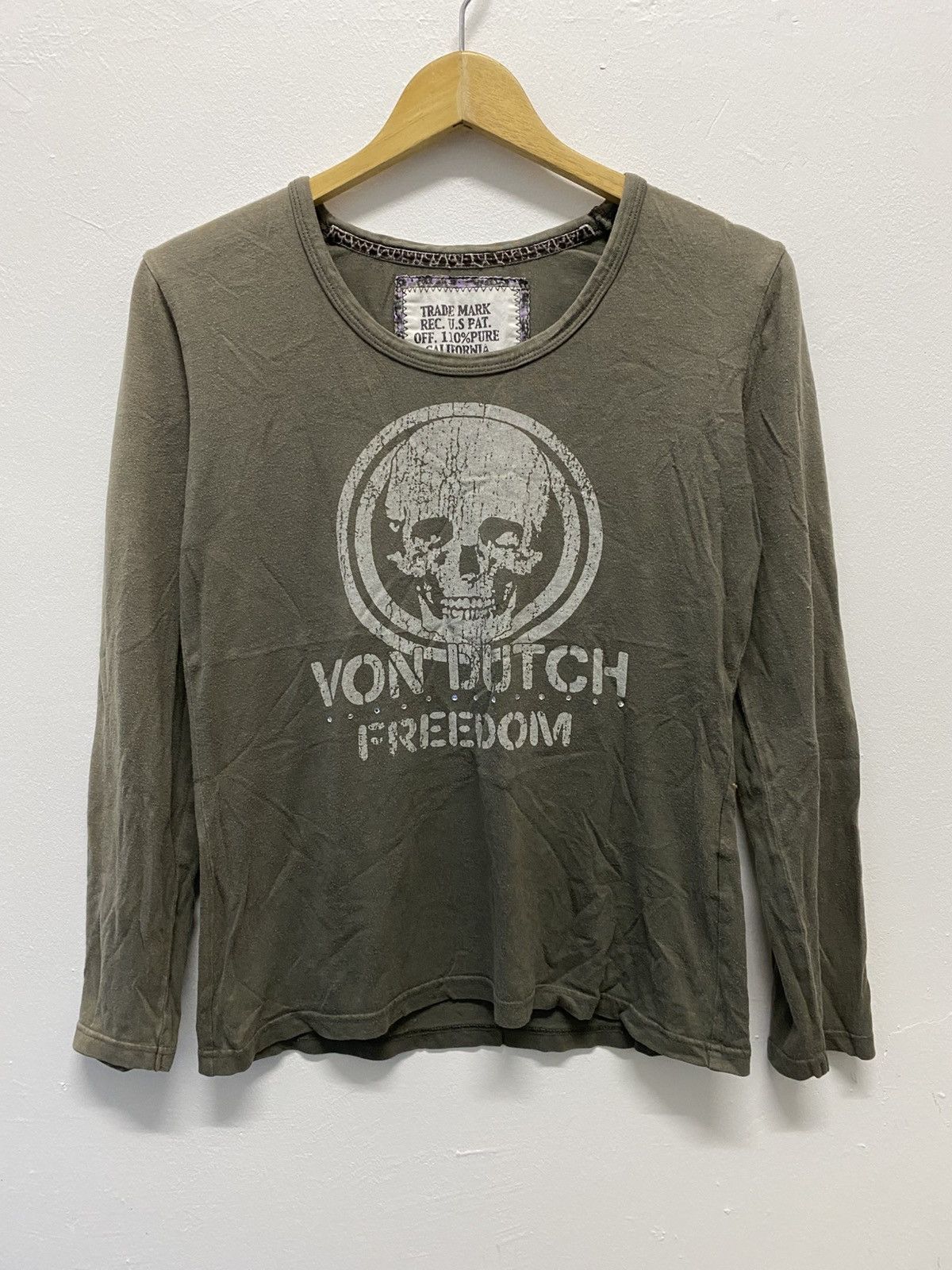 Other 2000s Von Dutch Glitter Skull Long Sleeve Size US S / EU 44-46 / 1 - 2 Thumbnail
