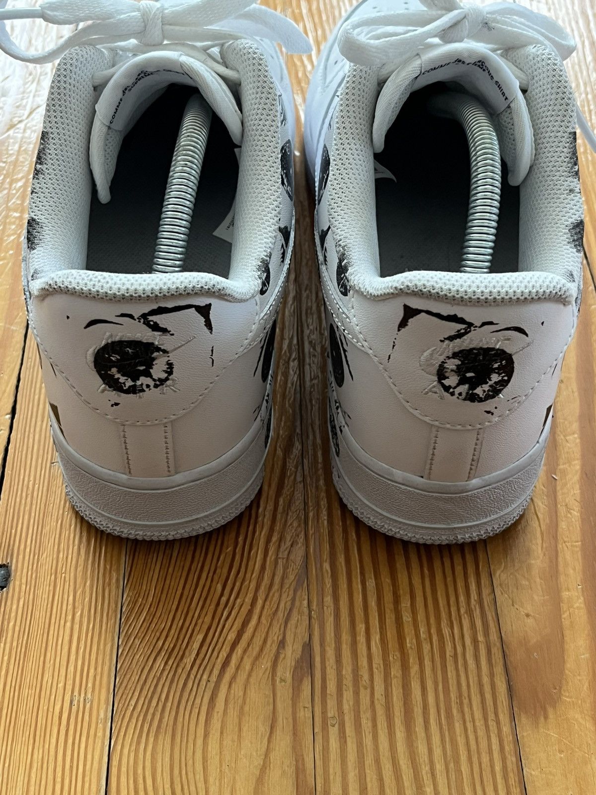 Comme des Garcons × Nike Comme Des Garcons Nike Supreme AF1 Eyes Leather White Size US 9.5 / EU 42-43 - 4 Thumbnail