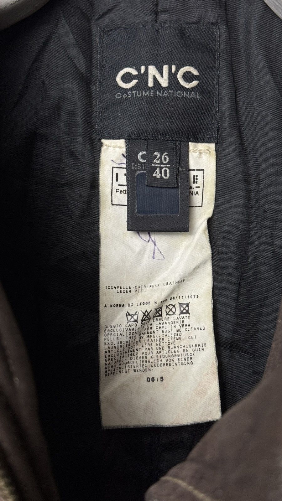 Le Grande Bleu (L.G.B.) Costume Connection Y2K Vintage asymmetric MotoLeather Jacket Size S / US 4 / IT 40 - 8 Thumbnail