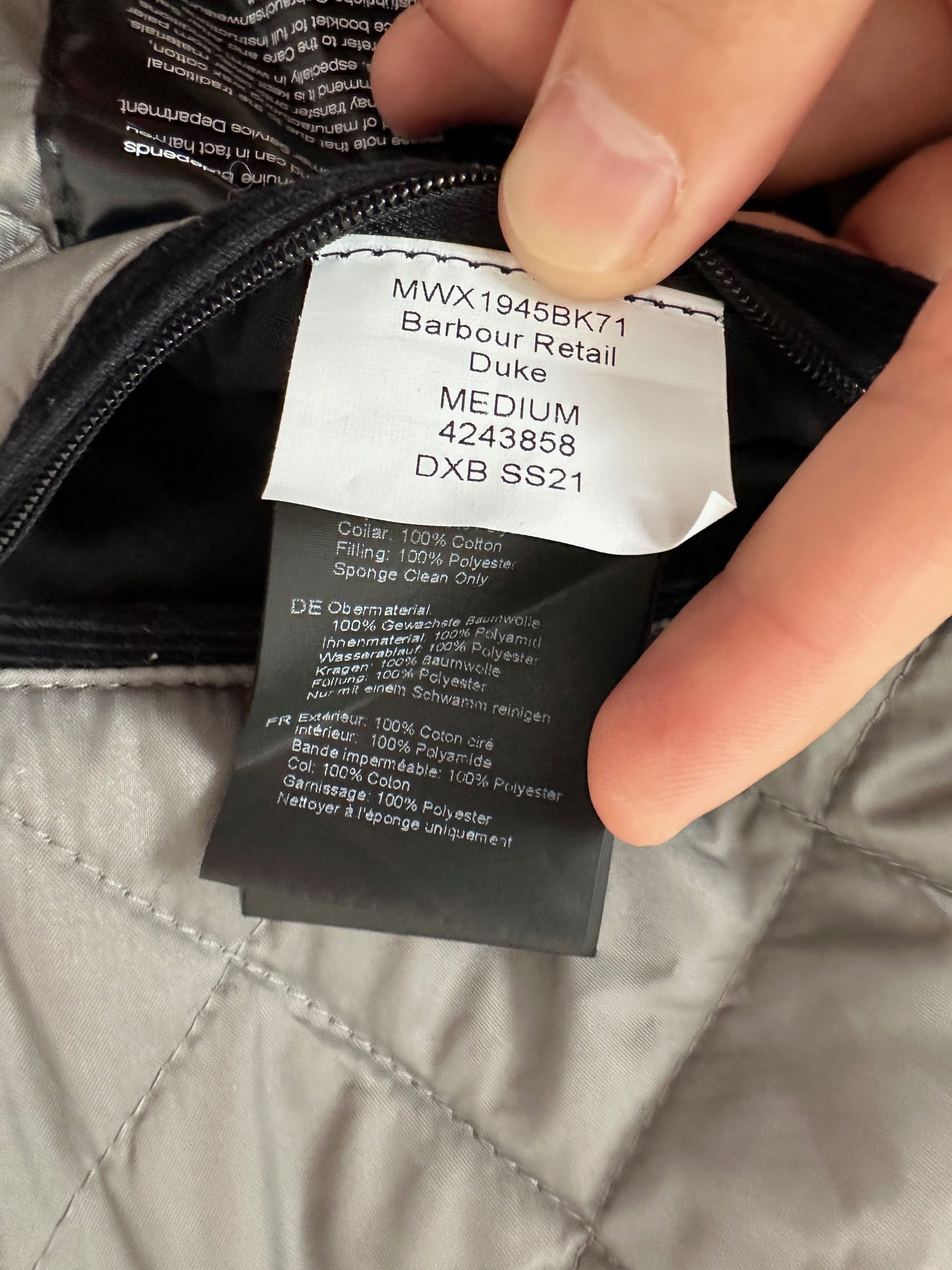 Barbour BARBOUR retail DUKE jacket waxed cotton black Size US M / EU 48-50 / 2 - 11 Thumbnail