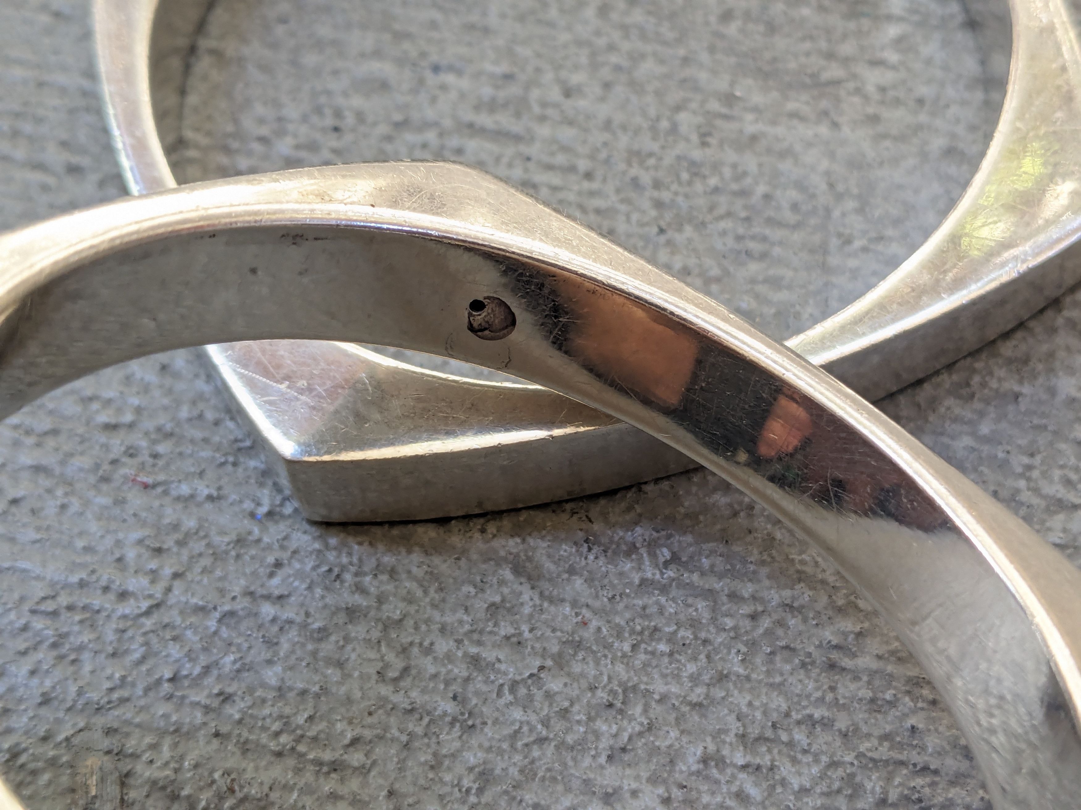 Gucci × Tom Ford × Vintage Gucci Sterling Silver Bracelet Modern Industrial 7.25 Bangle Size ONE SIZE - 3 Thumbnail