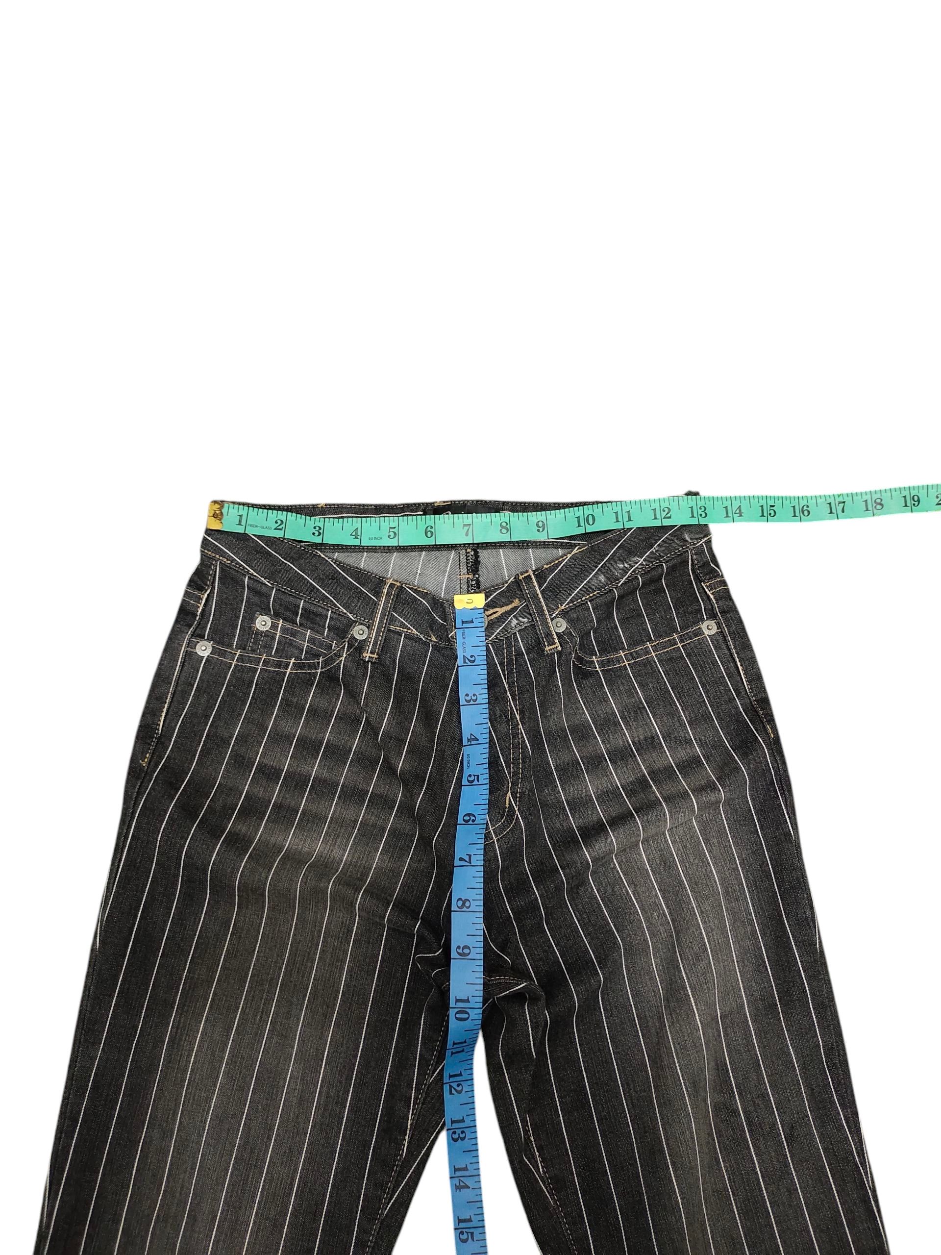 Hysteric Glamour Flare Jeans Oririn Japan Striped Black Denim Bootcut Y2k Size US 28 / EU 44 - 13 Thumbnail