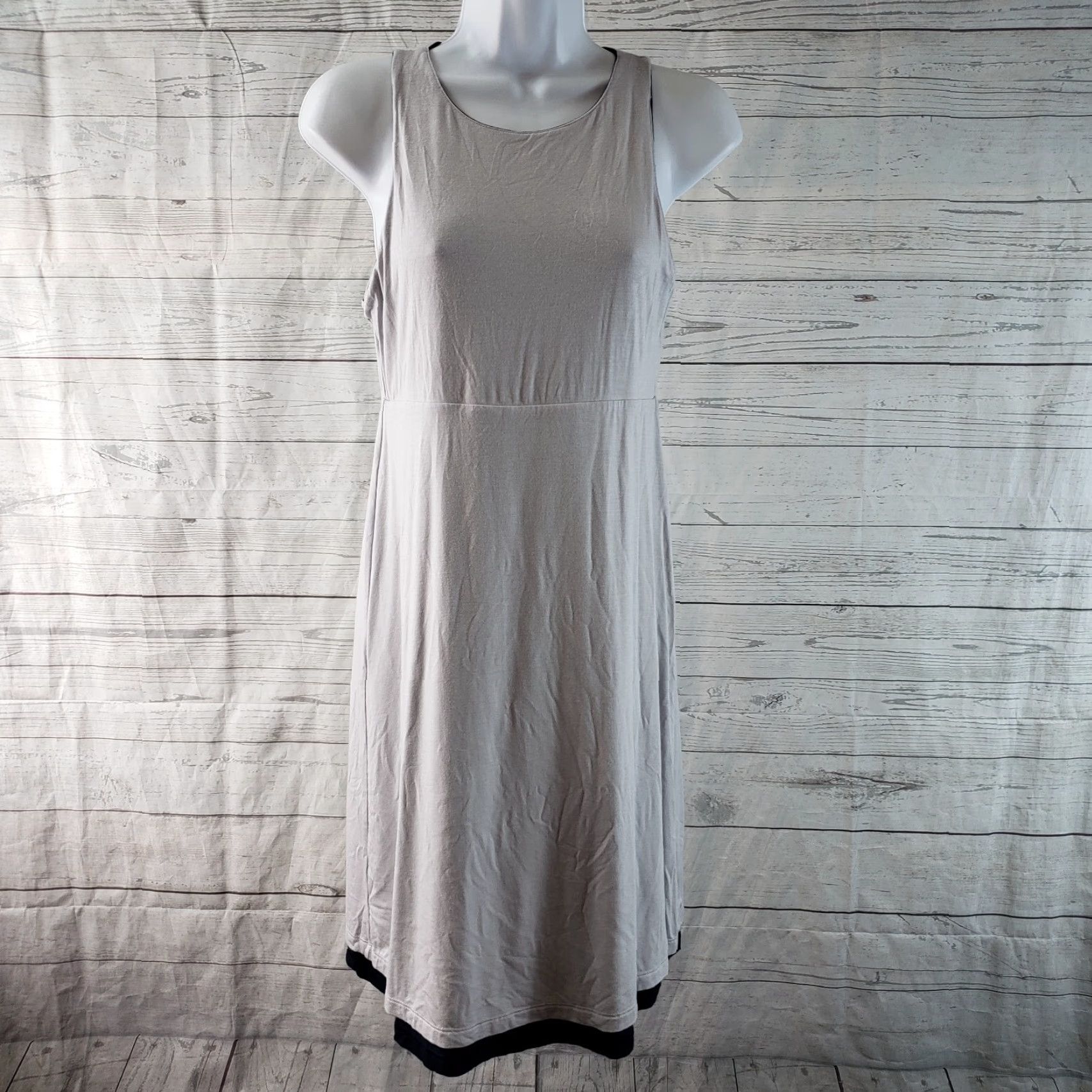 Athleta Womens Dress Reversible Santorini Sz Small Blue Gray Sleeveless Modal