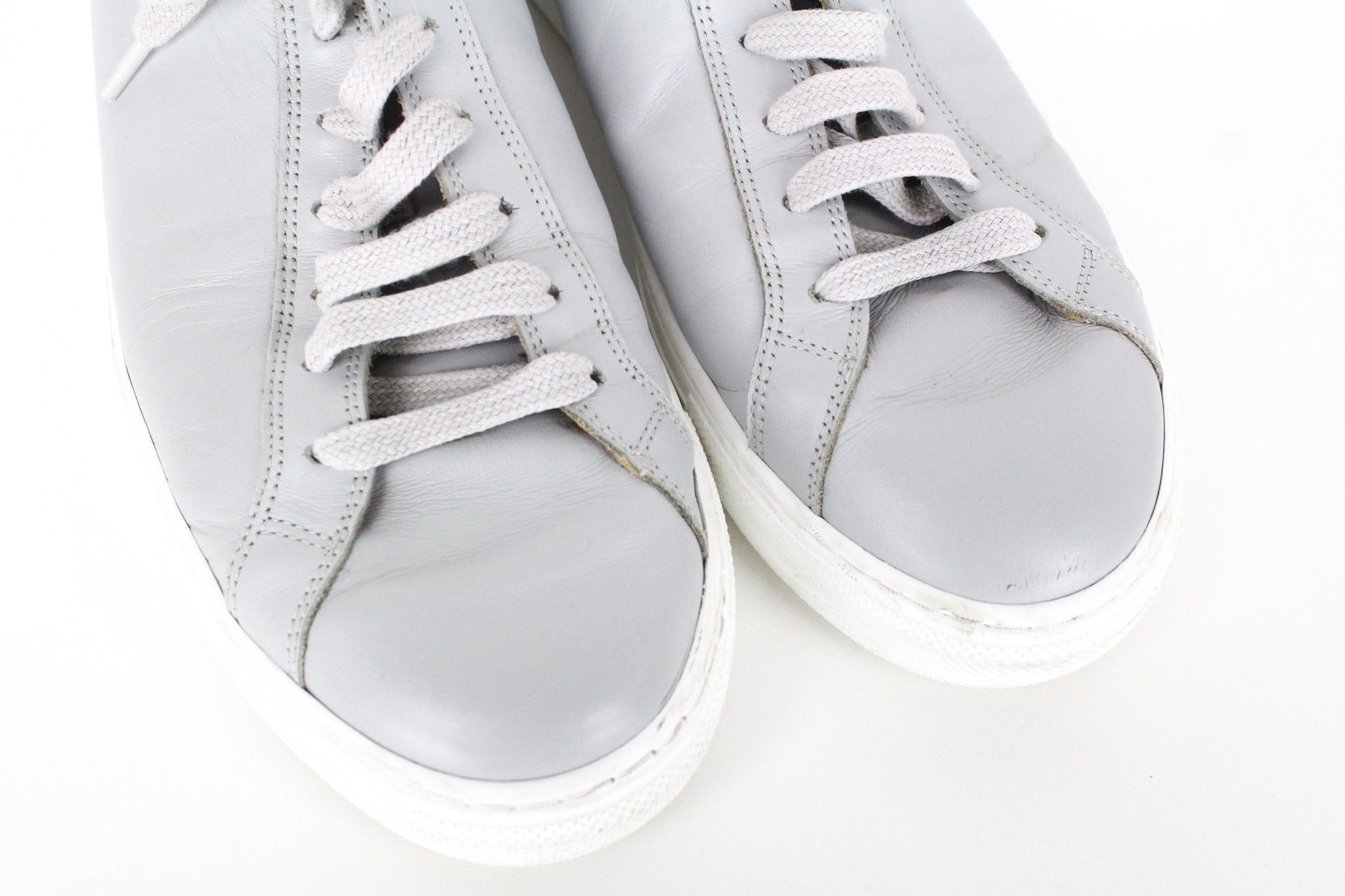 Suitsupply EU40 Grey Leather Laced Casual 72826 Size US 7 / EU 40 - 9 Thumbnail