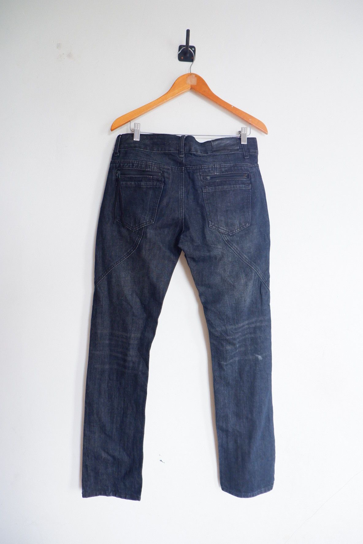 Tornado Mart Vintage Black Crobon Curved Jeans Size US 33 - 2 Thumbnail