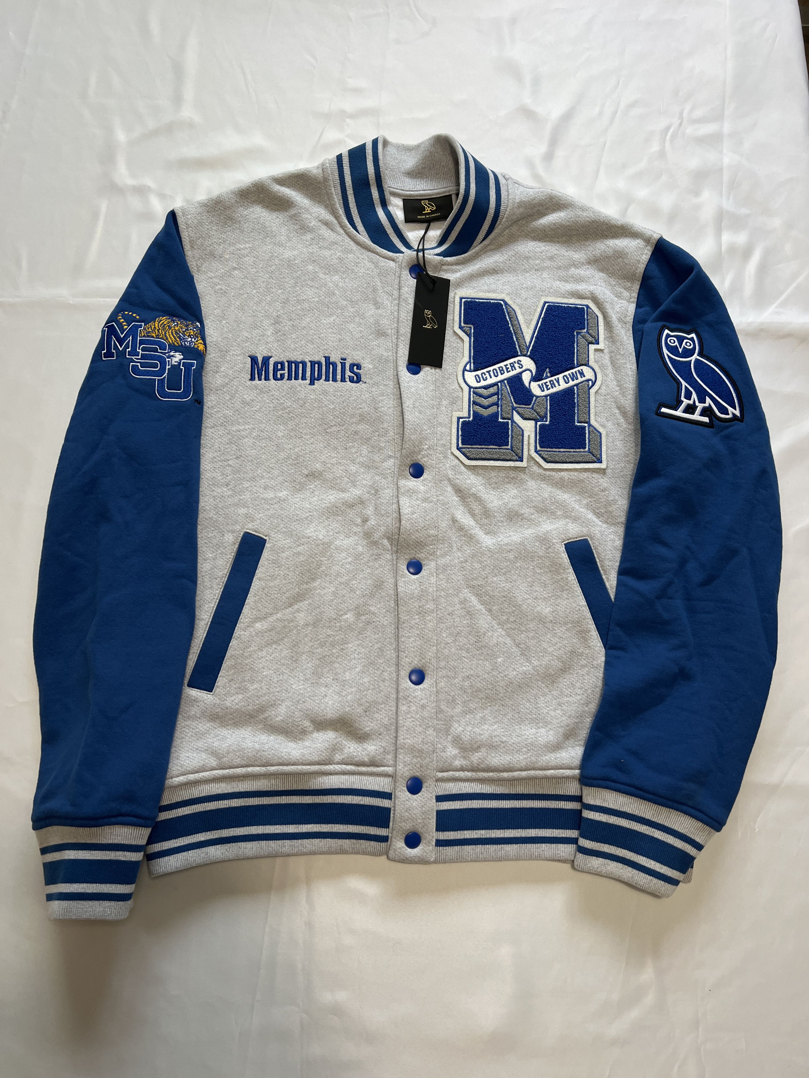 Drake OVO x NCAA Memphis Tigers Fleece Varsity Jacket Size US L / EU 52-54 / 3 - 2 Thumbnail