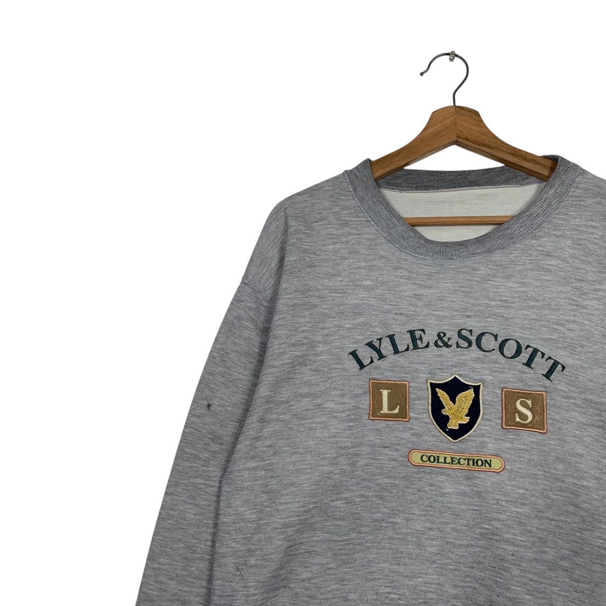 Japanese Brand Lyle & Scott Big logo Crewneck Sweatshirt Size US M / EU 48-50 / 2 - 6 Thumbnail