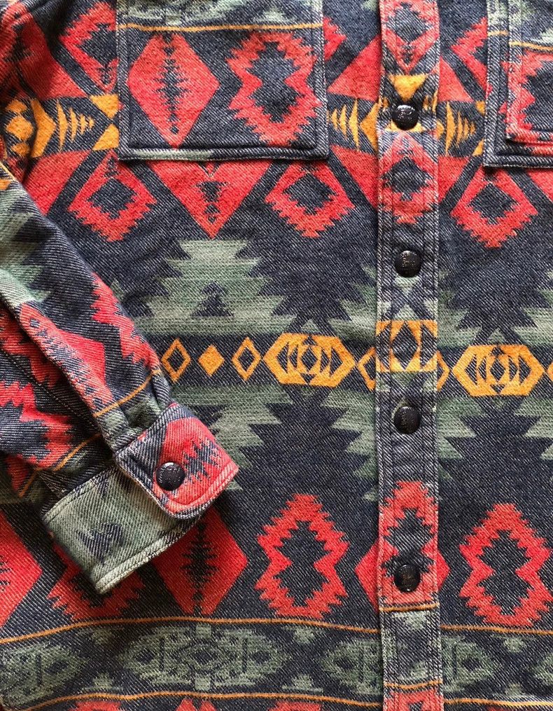 RRL Ralph Lauren RRL Ralph Lauren 2016 Red Green Southwest Shirt Size US S / EU 44-46 / 1 - 5 Thumbnail