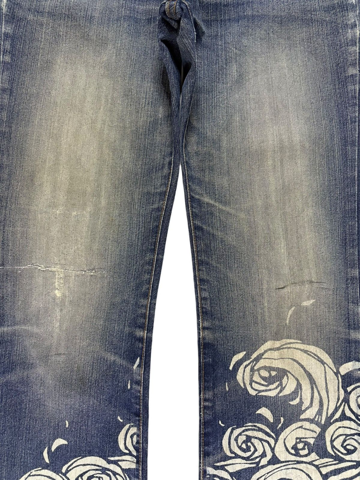 Japanese Brand Vintage Mash Mania *Japanese Wave* Mud Wash Flare Jeans Size 27" / US 4 / IT 40 - 5 Thumbnail