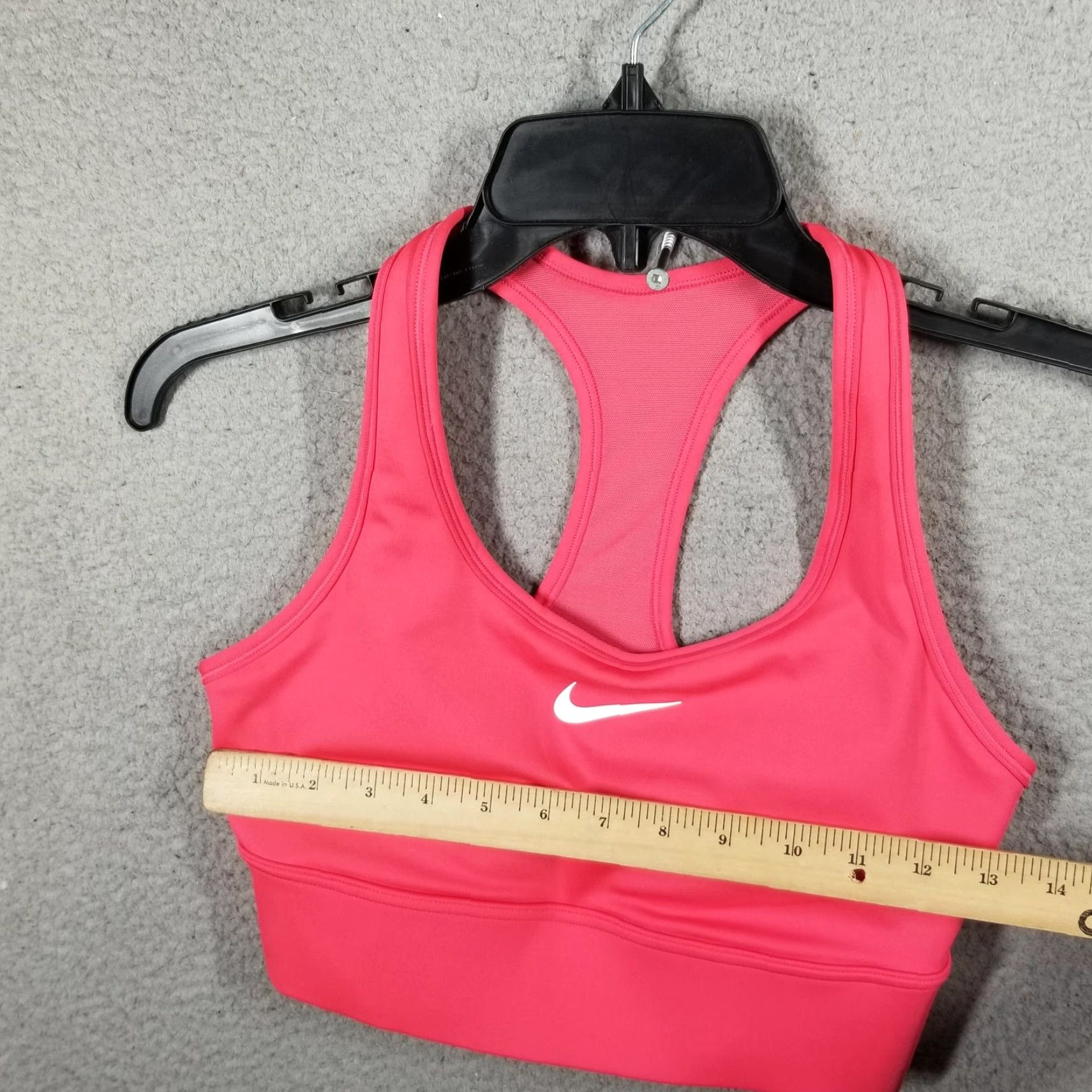 Nike Nike Sports Bra Womens Small Pink Dri-FIT Swoosh Racerback Training FN2728-629 Size ONE SIZE - 4 Thumbnail