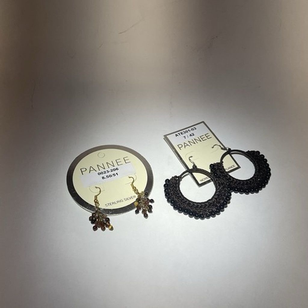 Other Pannee Loop /Hoop Macrame Earrings Brown & Beaded Dangle Size ONE SIZE - 10 Thumbnail
