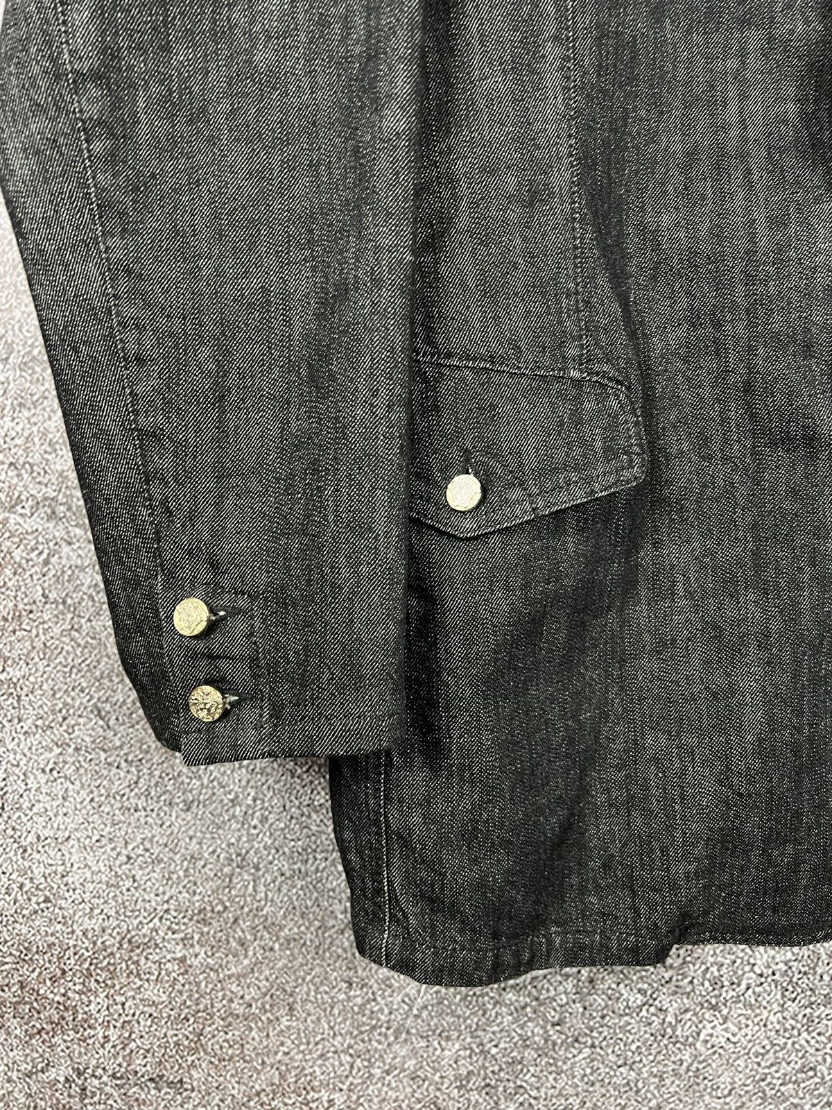 Versace Gianni Versace Leather Denim Blazer Jacket medusa coat Size US XL / EU 56 / 4 - 5 Thumbnail