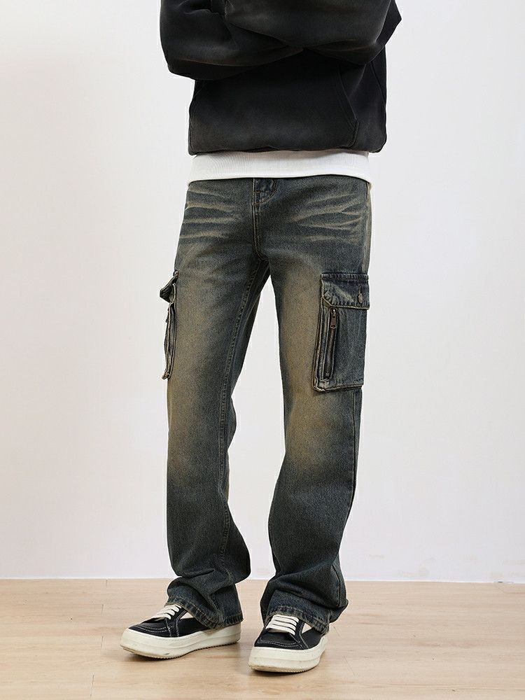 washed faded damaged grunge jeans