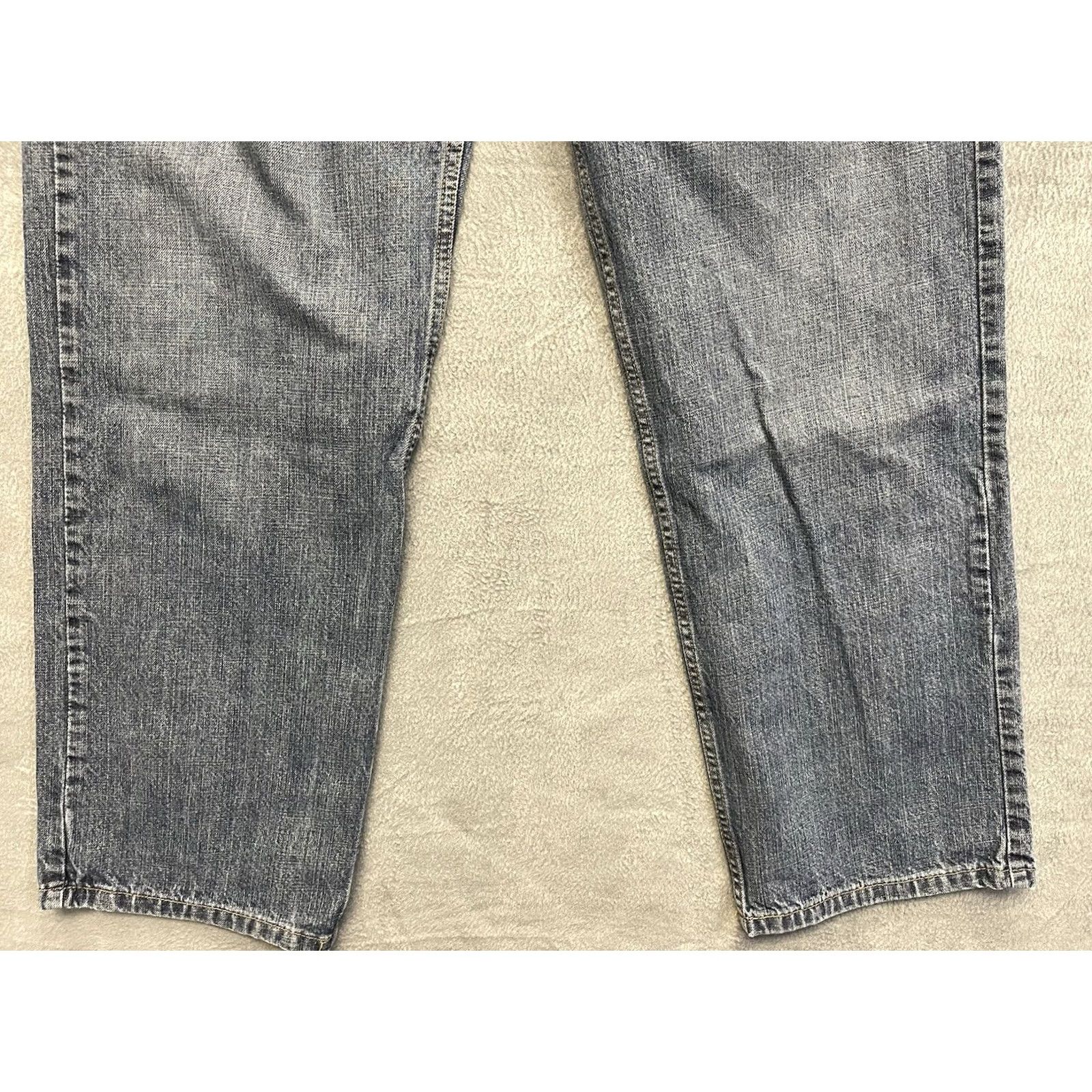 Lee Lee Jeans Mens 38 Blue Denim Size 38x33 Relaxed Straight Wash Distressed Baggy Size US 38 / EU 54 - 5 Thumbnail