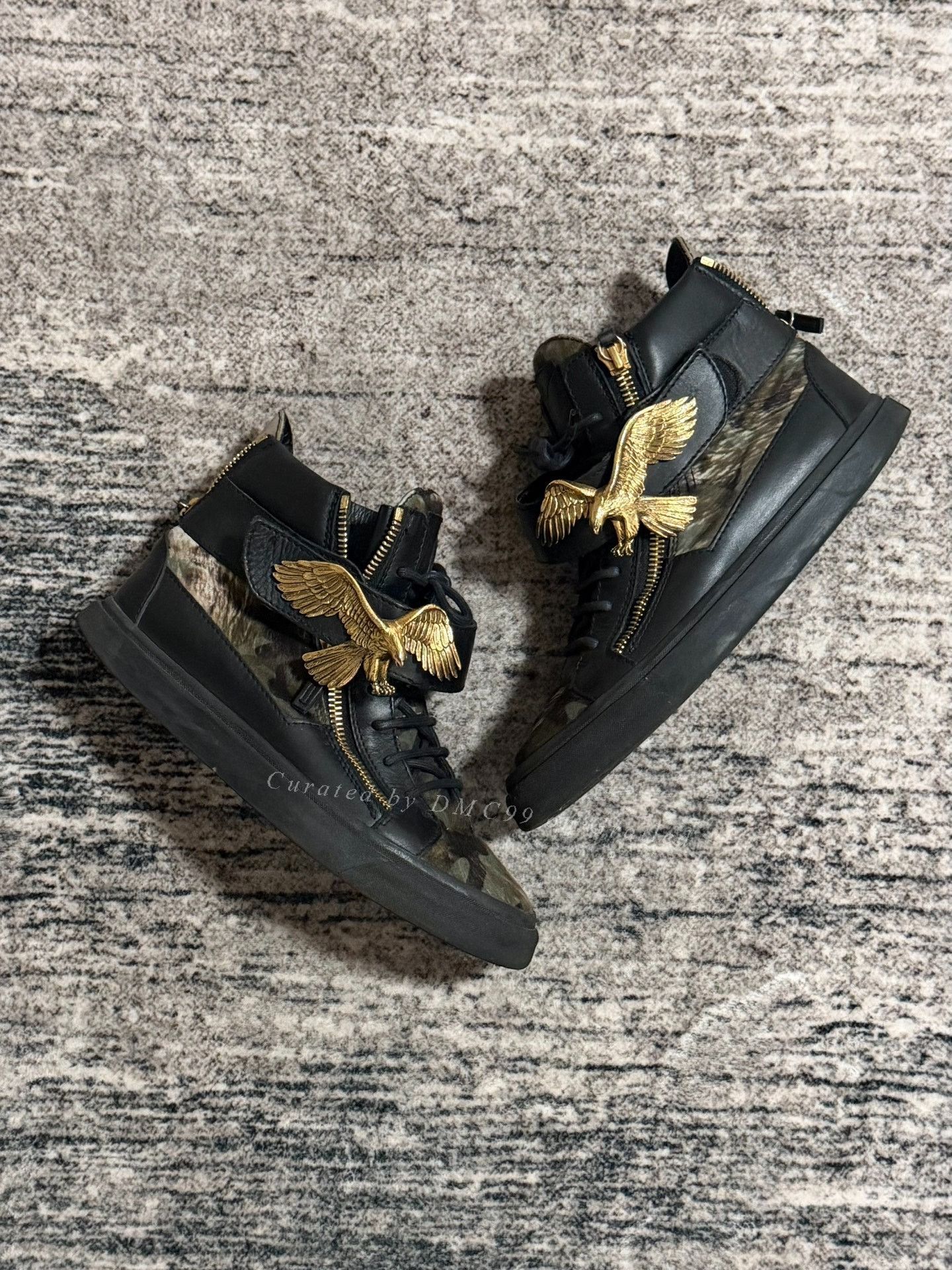 Giuseppe Zanotti Giuseppe Zanotti GZ Camo Horsehair Eagle Buckle Size US 8 / EU 41 - 1 Thumbnail