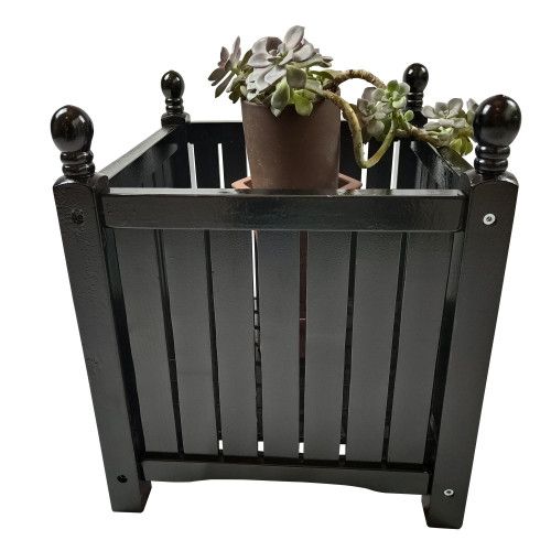 Designer × Homemade Wood Outdoor Square Wooden Flower and Herb Pot for Garden, Size US L / EU 52-54 / 3 - 5 Thumbnail