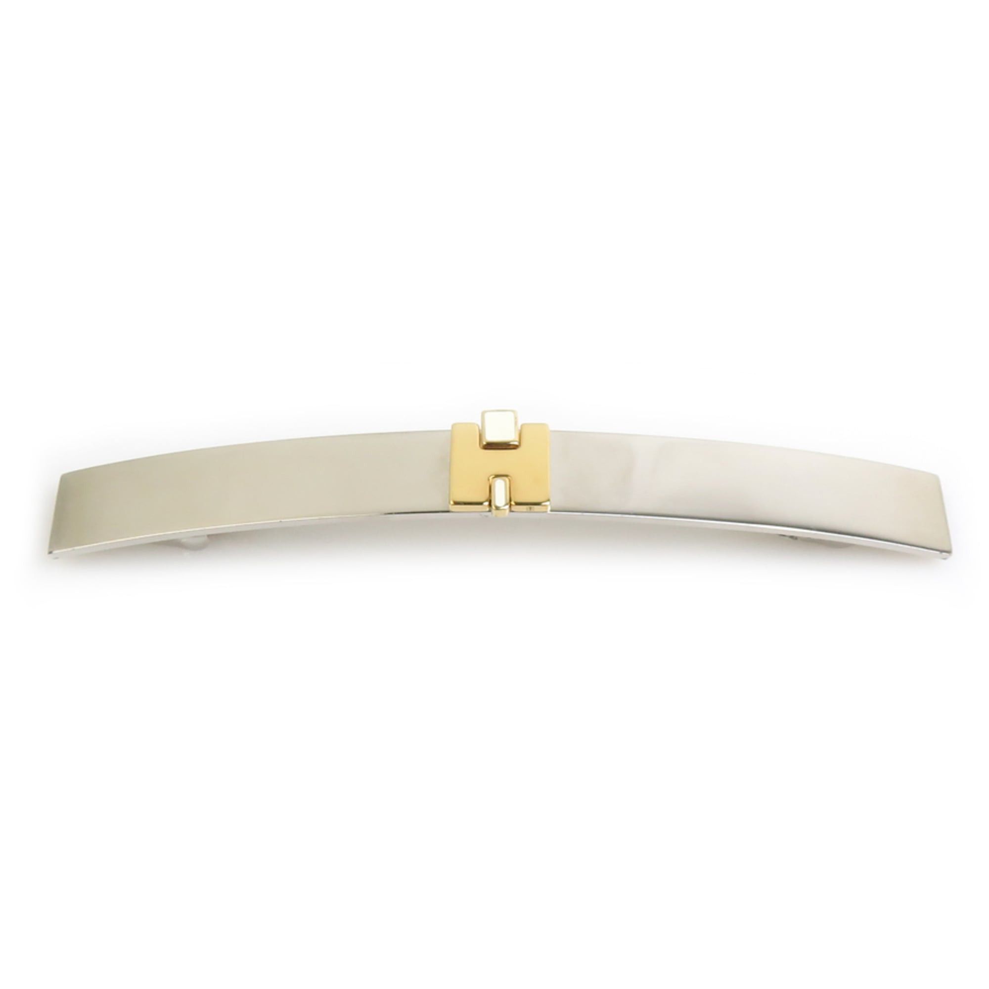 Hermes Hermes Hermès Barrette, Metal, Enamel, Silver, Gold, Off-White, Women's, Free Shipping, e61535g Size ONE SIZE - 1 Thumbnail