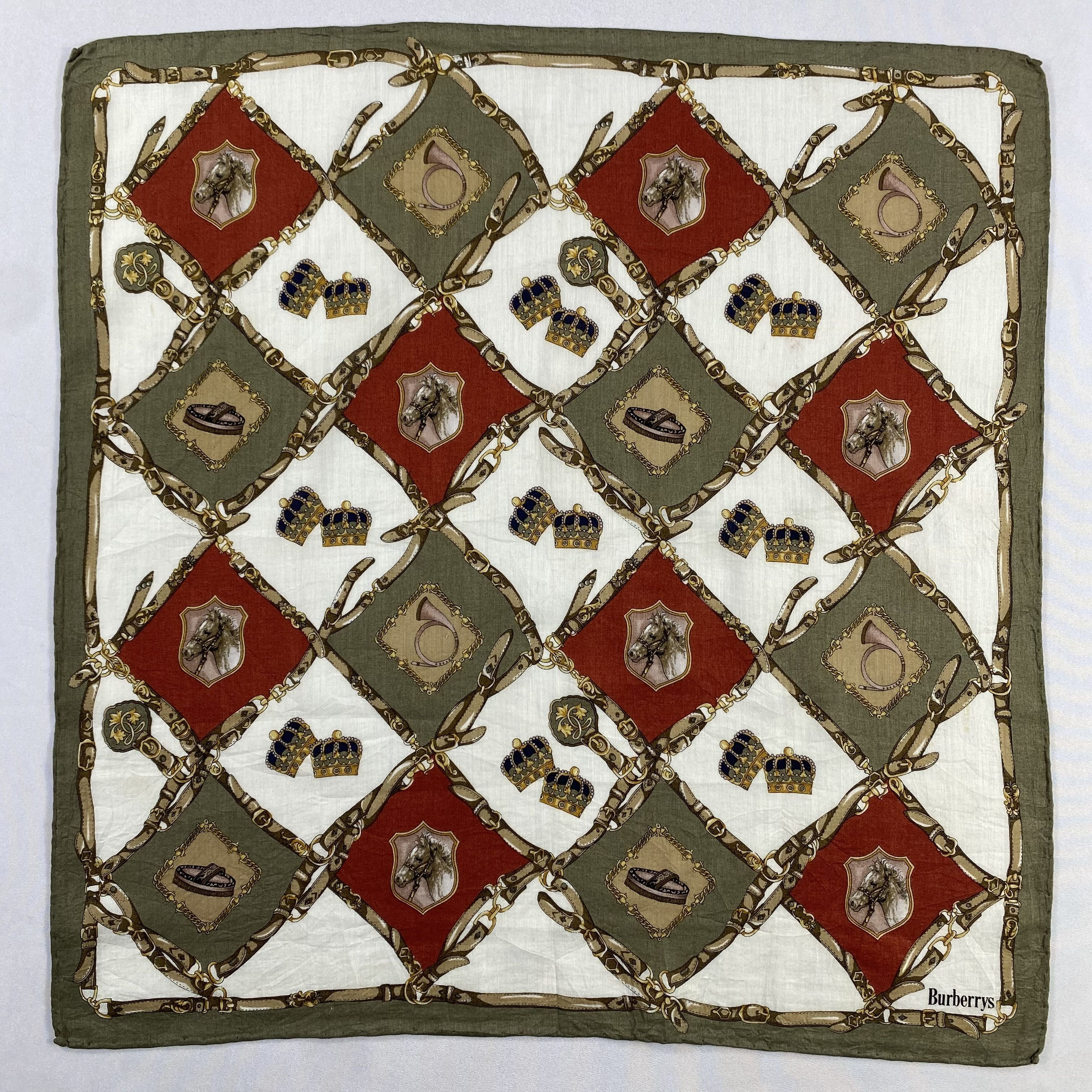 Burberry × Vintage Burberry Handkerchief / Neckerchief / Bandana-P1454 Size ONE SIZE - 1 Thumbnail