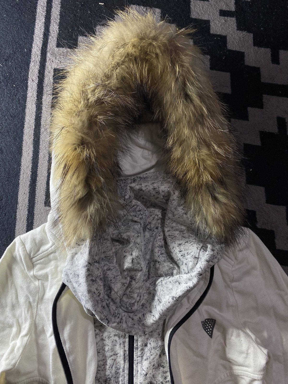 If Six Was Nine × Japanese Brand × Le Grande Bleu (L.G.B.) Guess glitter double layers faux fur hoodie Size US S / EU 44-46 / 1 - 6 Thumbnail