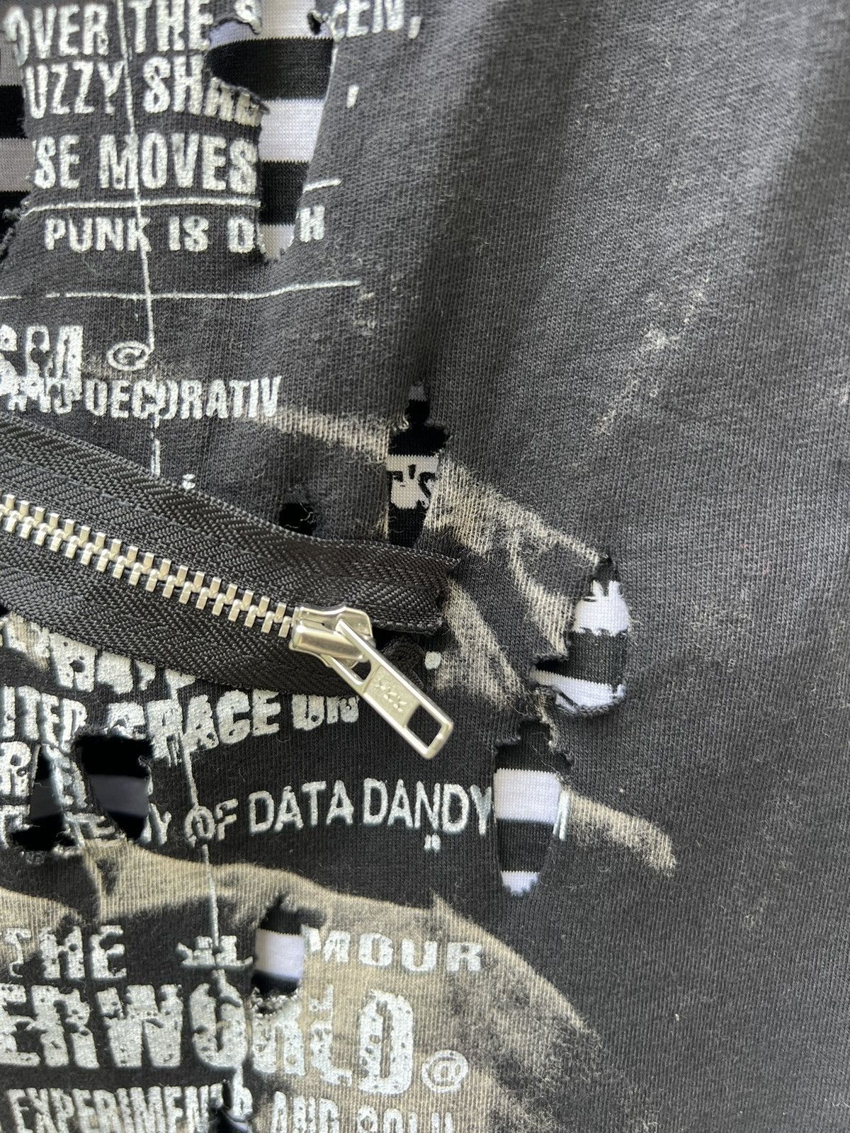 Japanese Brand H. Anarchism For Plus H. Naoto Rips Distress Bondage t Shirt Size US XS / EU 42 / 0 - 8 Thumbnail
