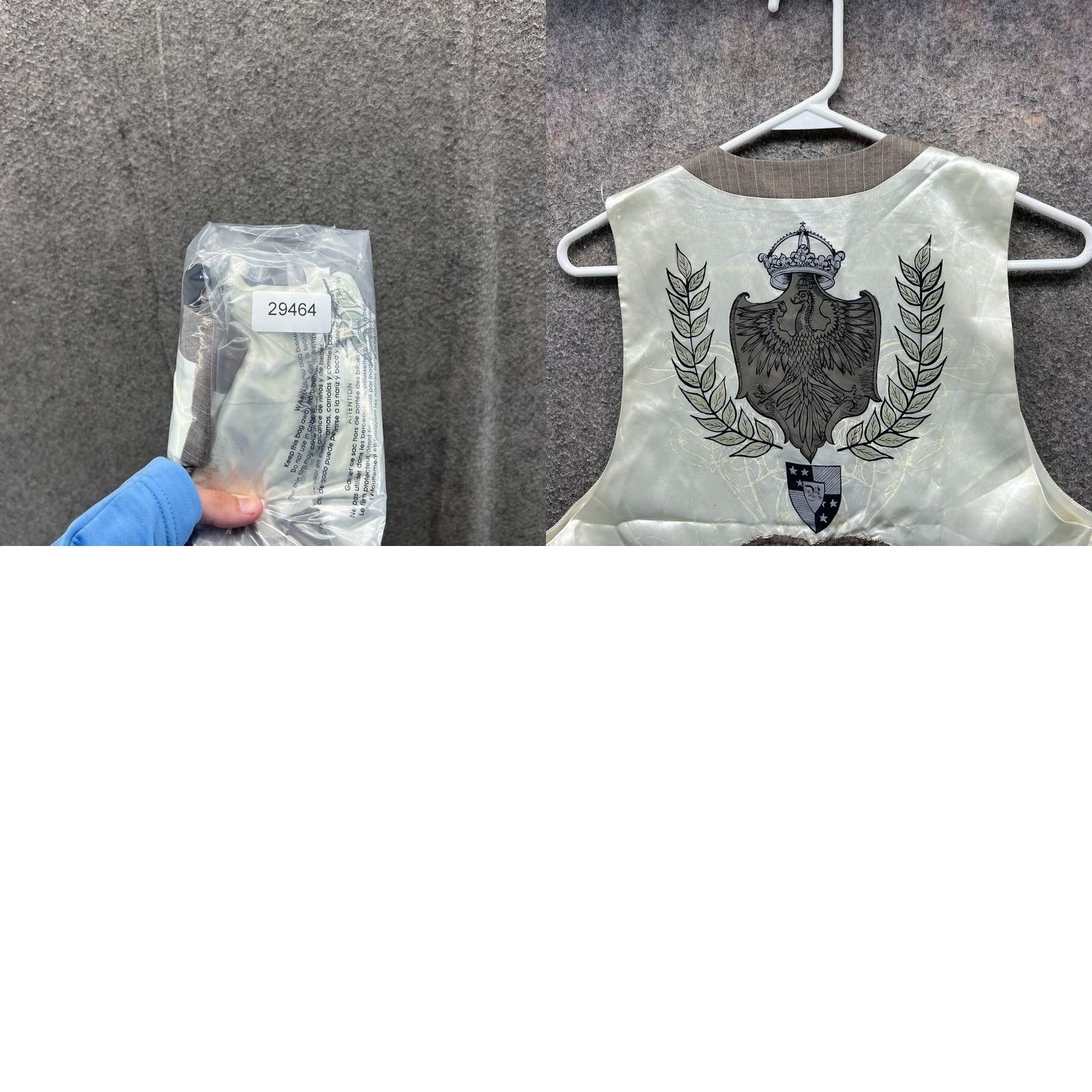 Roar VINTAGE Roar Vest Biker Embroidered Cross Sleeveless Khaki Beige Medium Mens 38 in Cotton Beige Size US M / EU 48-50 / 2 - 8 Thumbnail