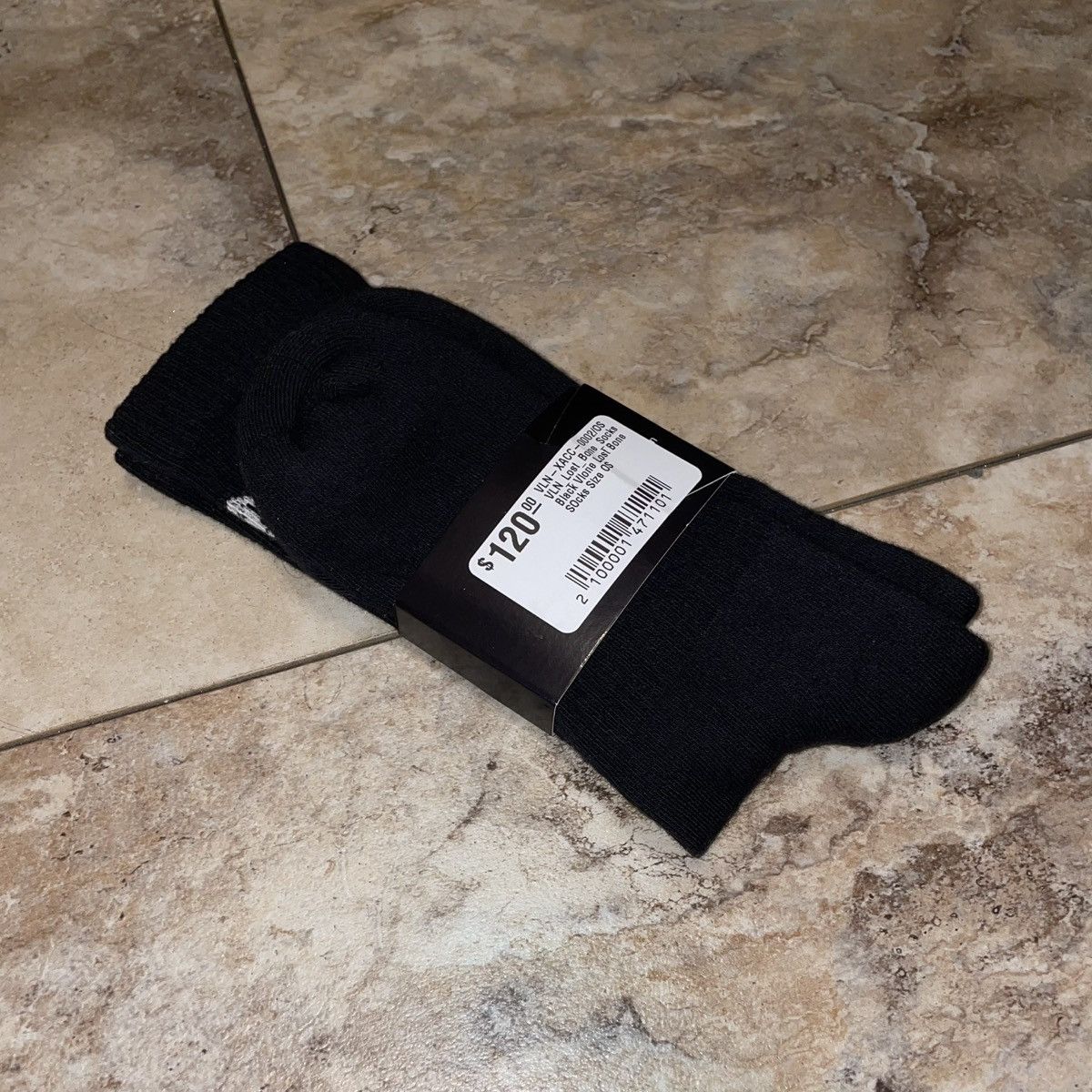 Vlone Vlone Lost Bone Socks Black Brand New Size ONE SIZE - 4 Thumbnail