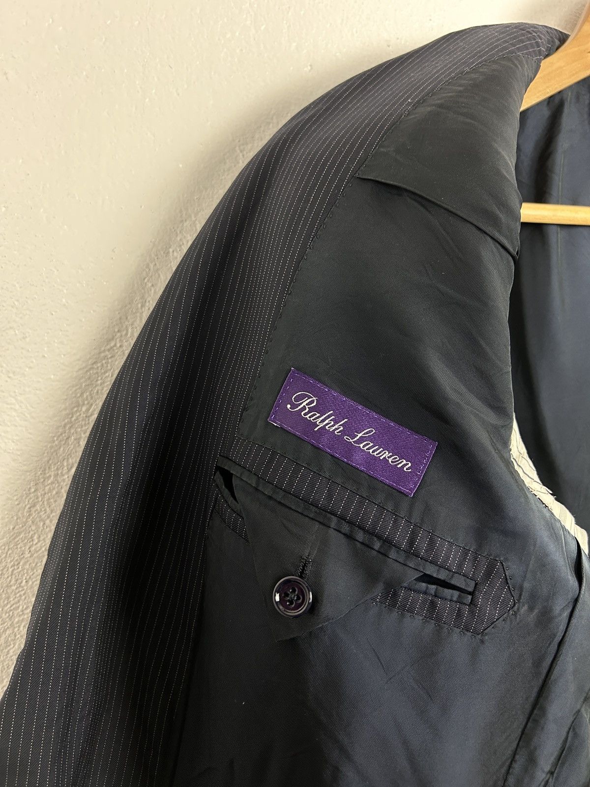 Polo Ralph Lauren Ralph Lauren Purple Label Striped Wool Blazer Size 42S Size 42S - 9 Thumbnail