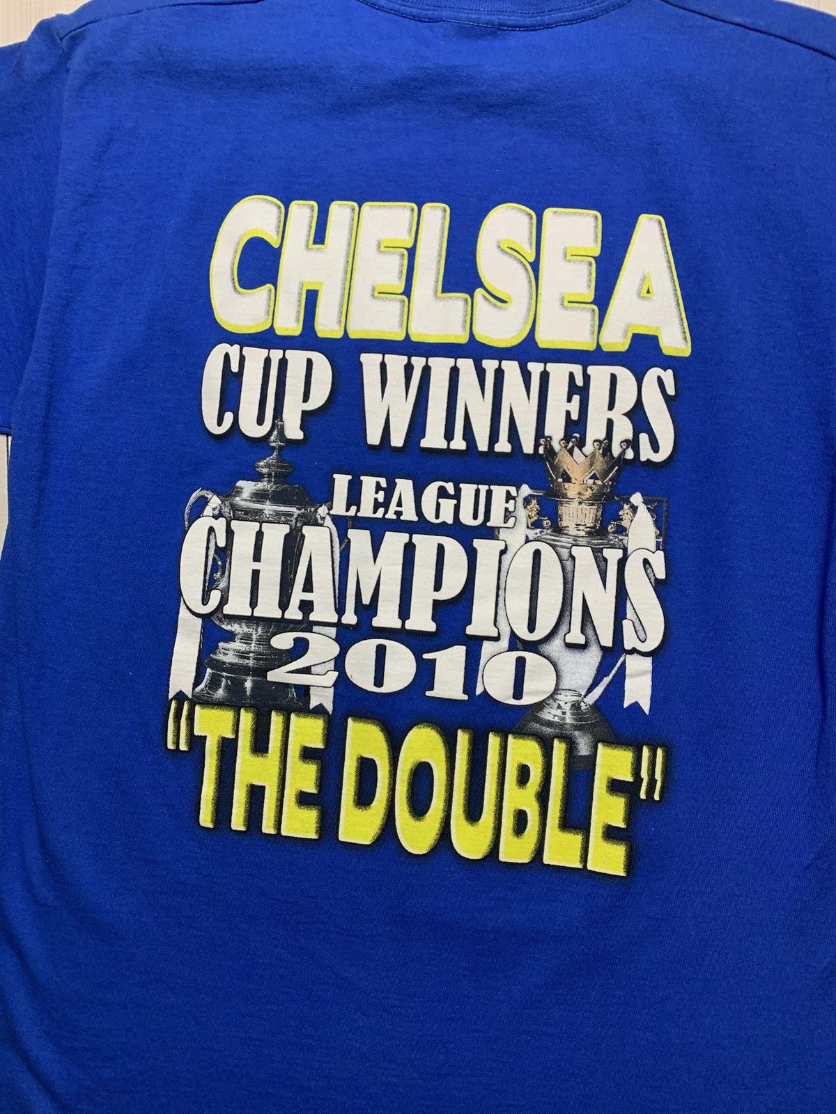 Vintage Vintage Chelsea tee shirt 2010 champions Double winners rare Size US L / EU 52-54 / 3 - 3 Thumbnail