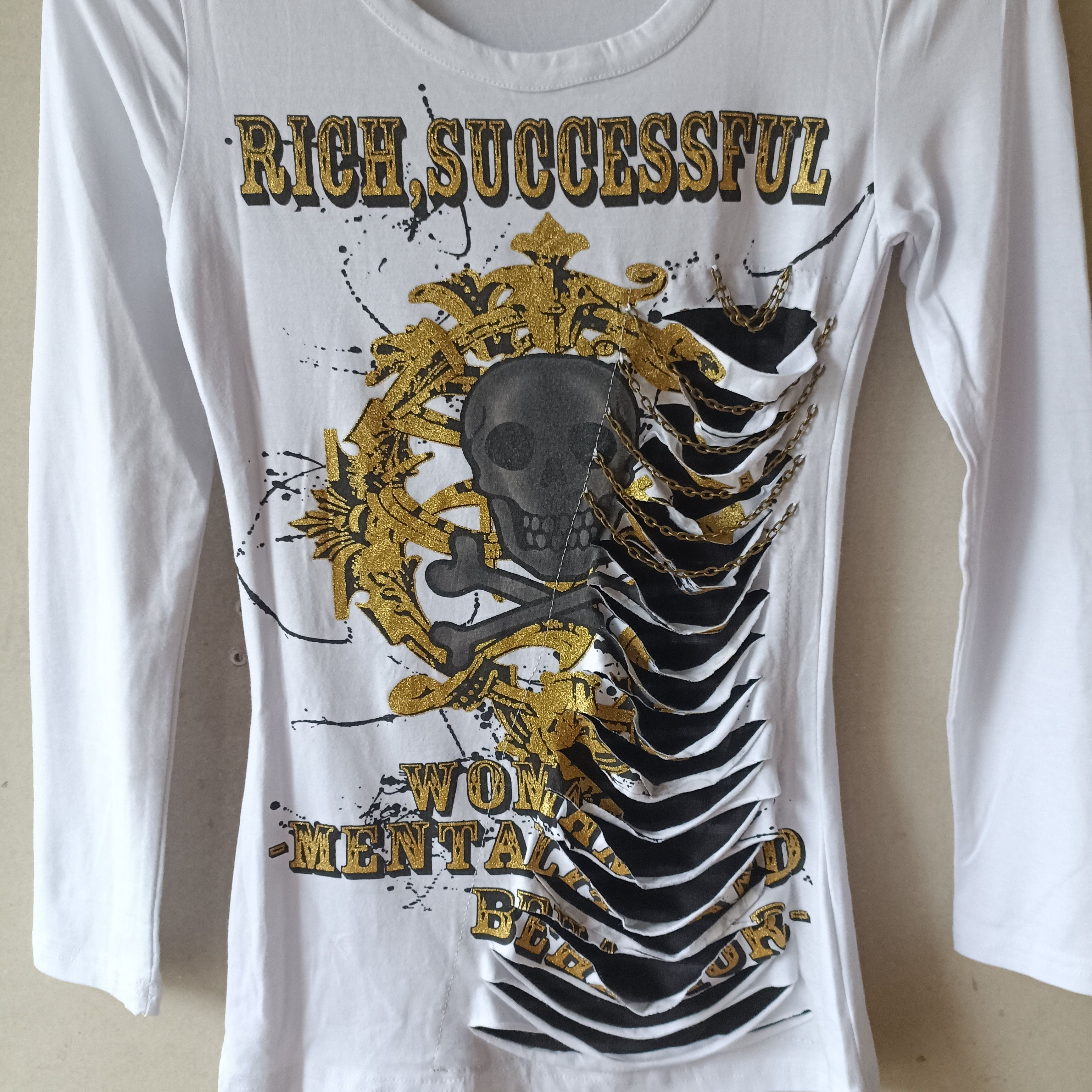 Japanese Brand 2000s M.K.R Japan - Ifsixwasnine Lgb peom t-shirt Skull rich Size US XS / EU 42 / 0 - 2 Thumbnail