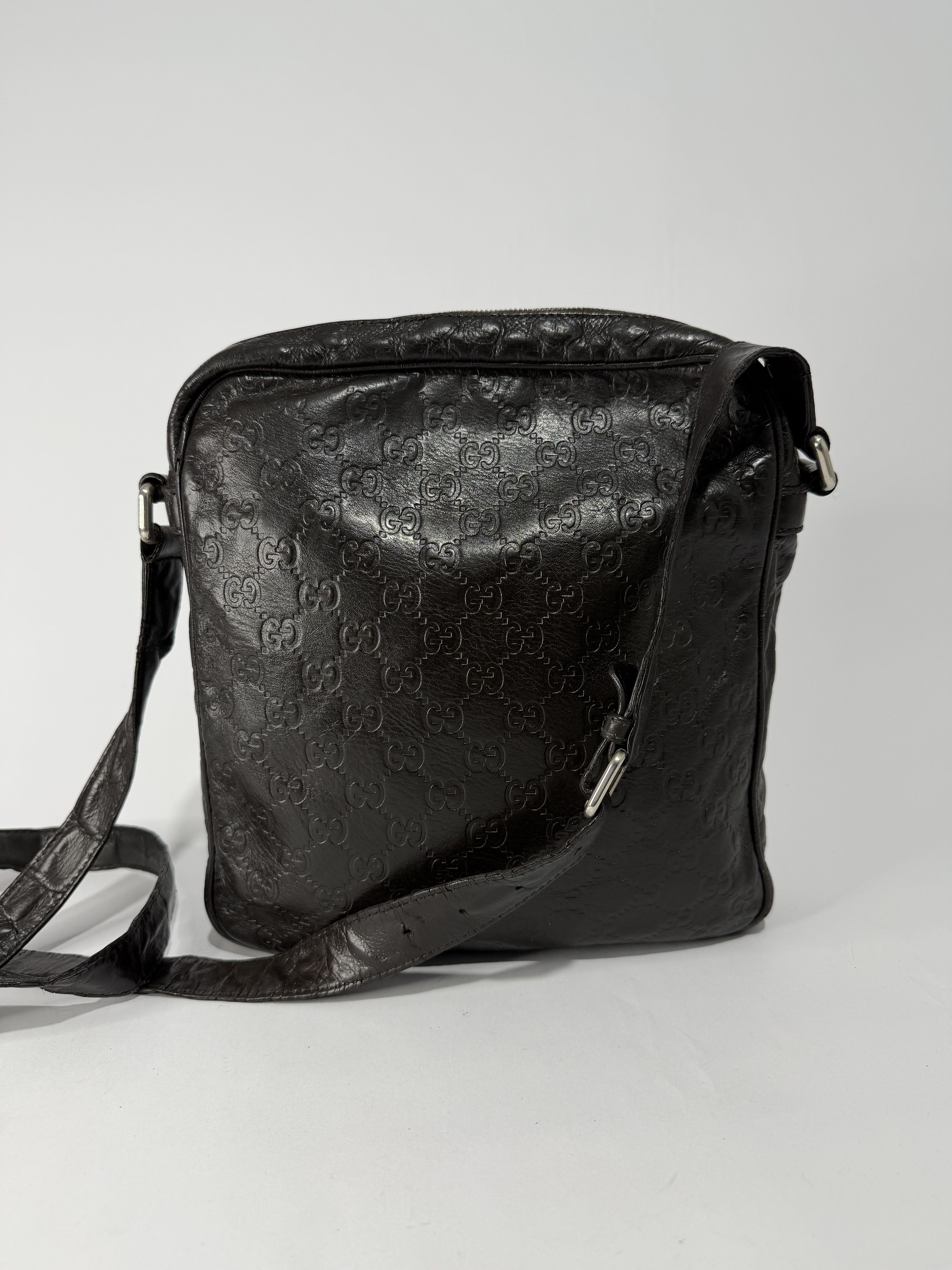 Gucci GUCCI Guccissima Flat Messenger Bag Brown Size ONE SIZE - 3 Thumbnail