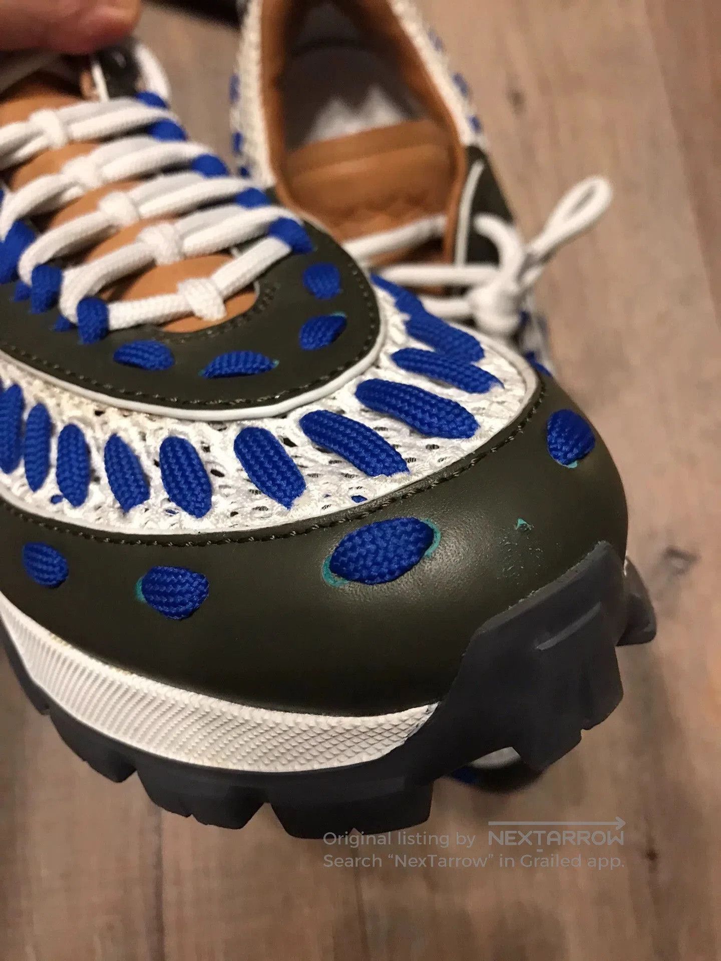 Ermenegildo Zegna Black Low-Top Sneakers with Blue and White Accents. Size US 11 / EU 44 - 9 Thumbnail