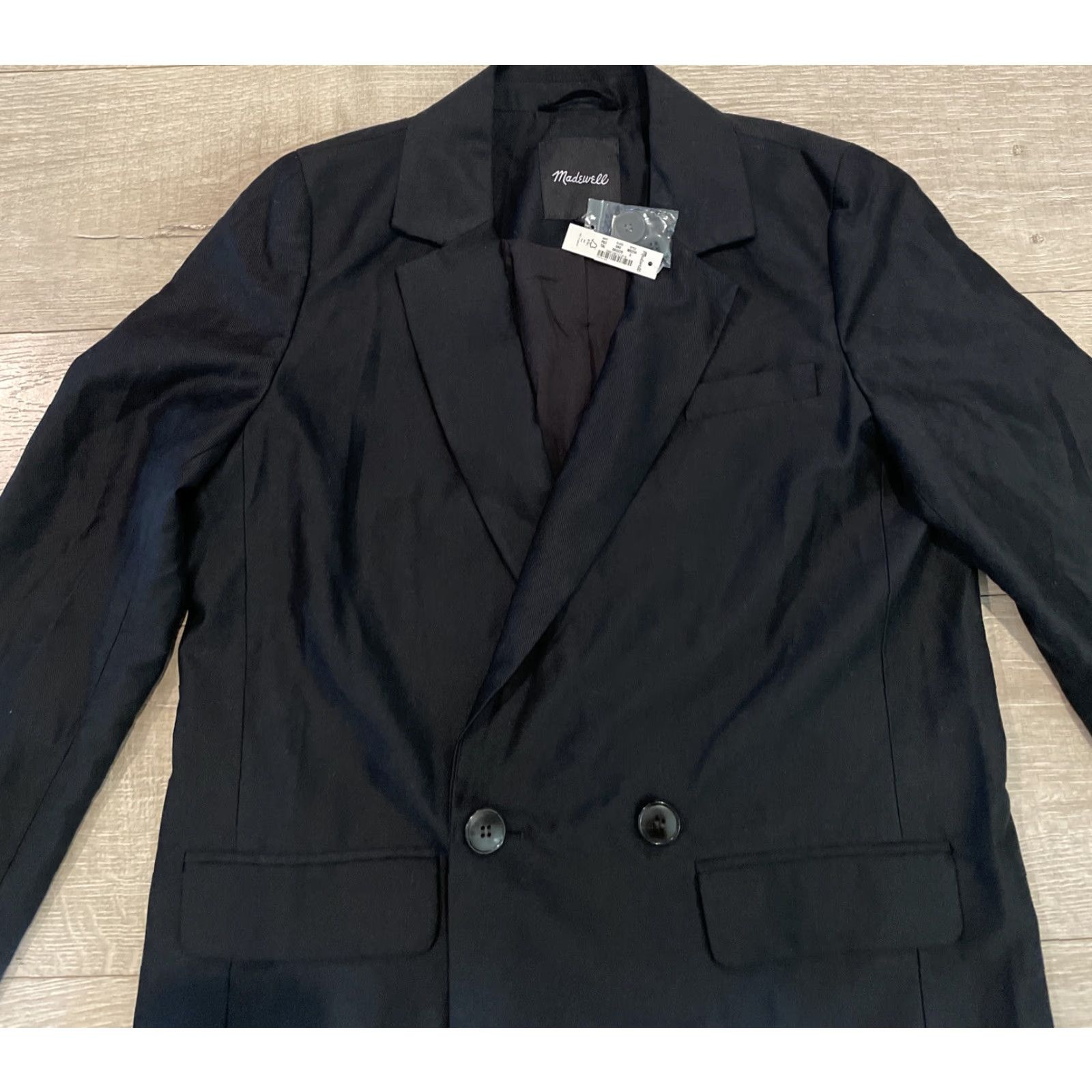 Madewell Madewell Caldwell Double Breasted Blazer Two Button Black 58 MD254 Sz S Jacket Size S / US 4 / IT 40 - 4 Thumbnail