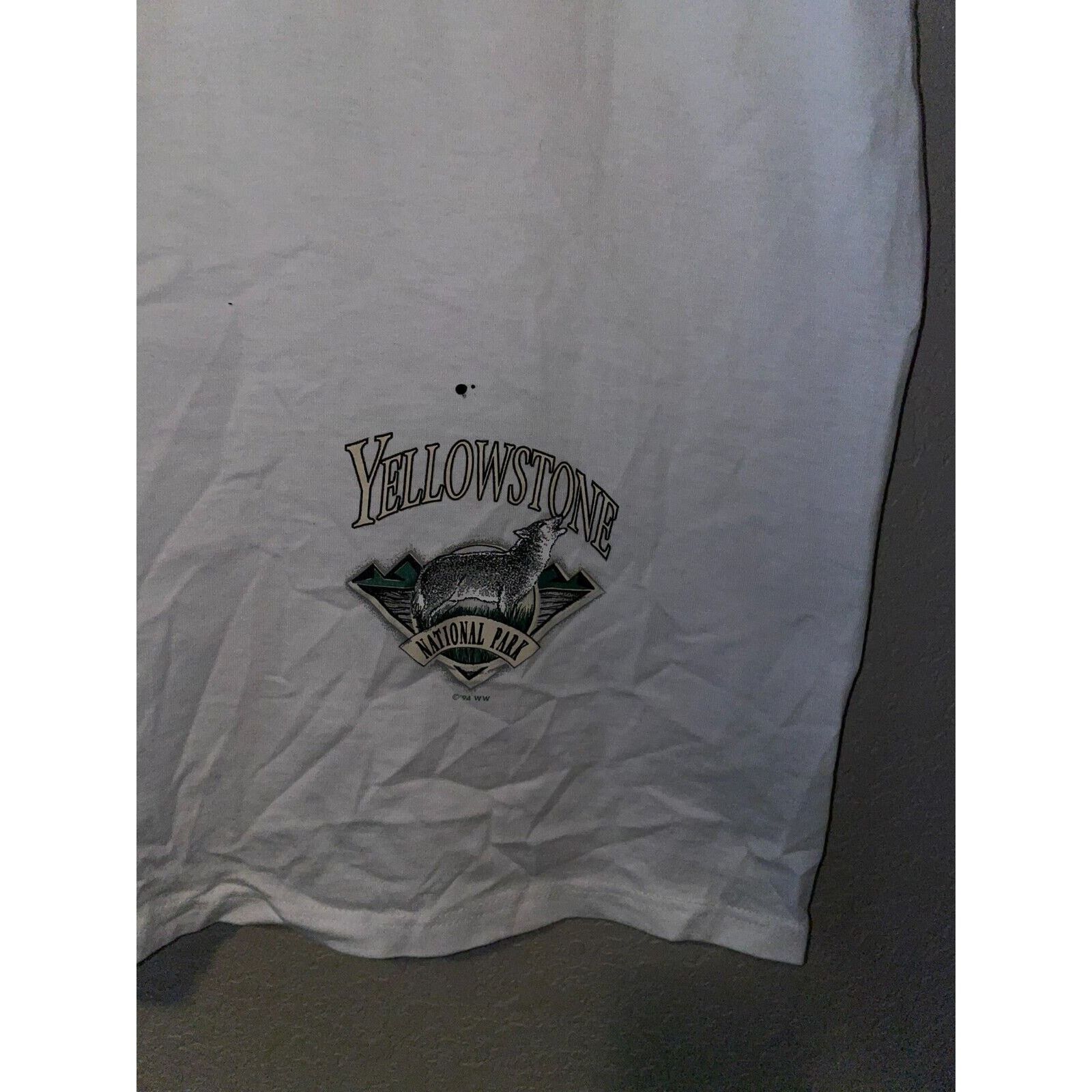 Jerzees Vintage Test Print Jackson Hole Wyoming Misprint White M Tee Size US M / EU 48-50 / 2 - 12 Thumbnail