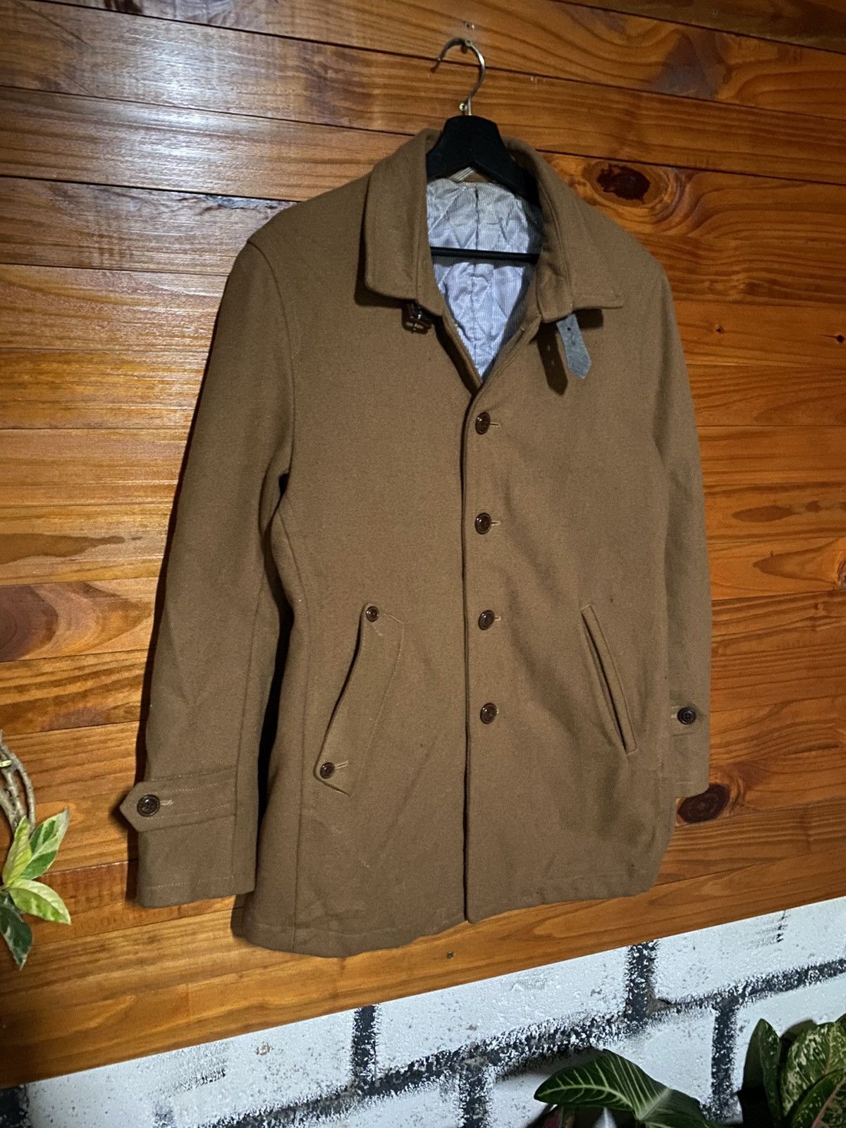 JUN MEN Junmen Brown Wool Blend Field Coat Classic Tailored Jacket Size US M / EU 48-50 / 2 - 6 Thumbnail