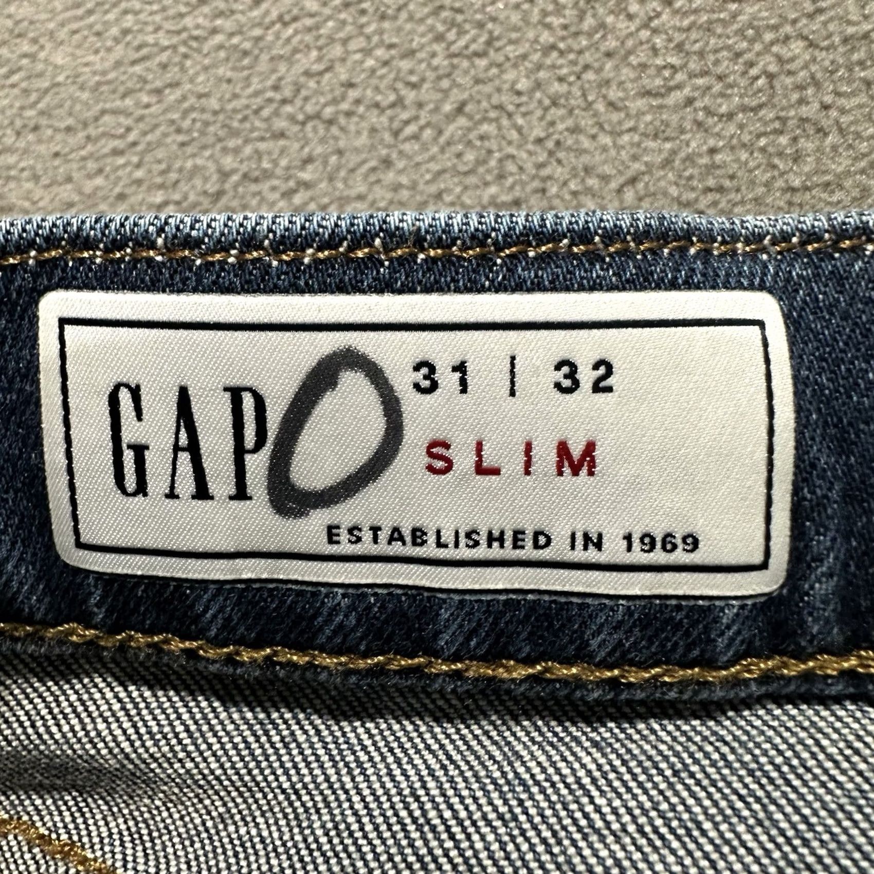 Gap GAP Jeans Mens 31x32 Slim Fit Soft Flex Stretch Blue Denim Medium Wash GUC Size US 31 - 7 Thumbnail