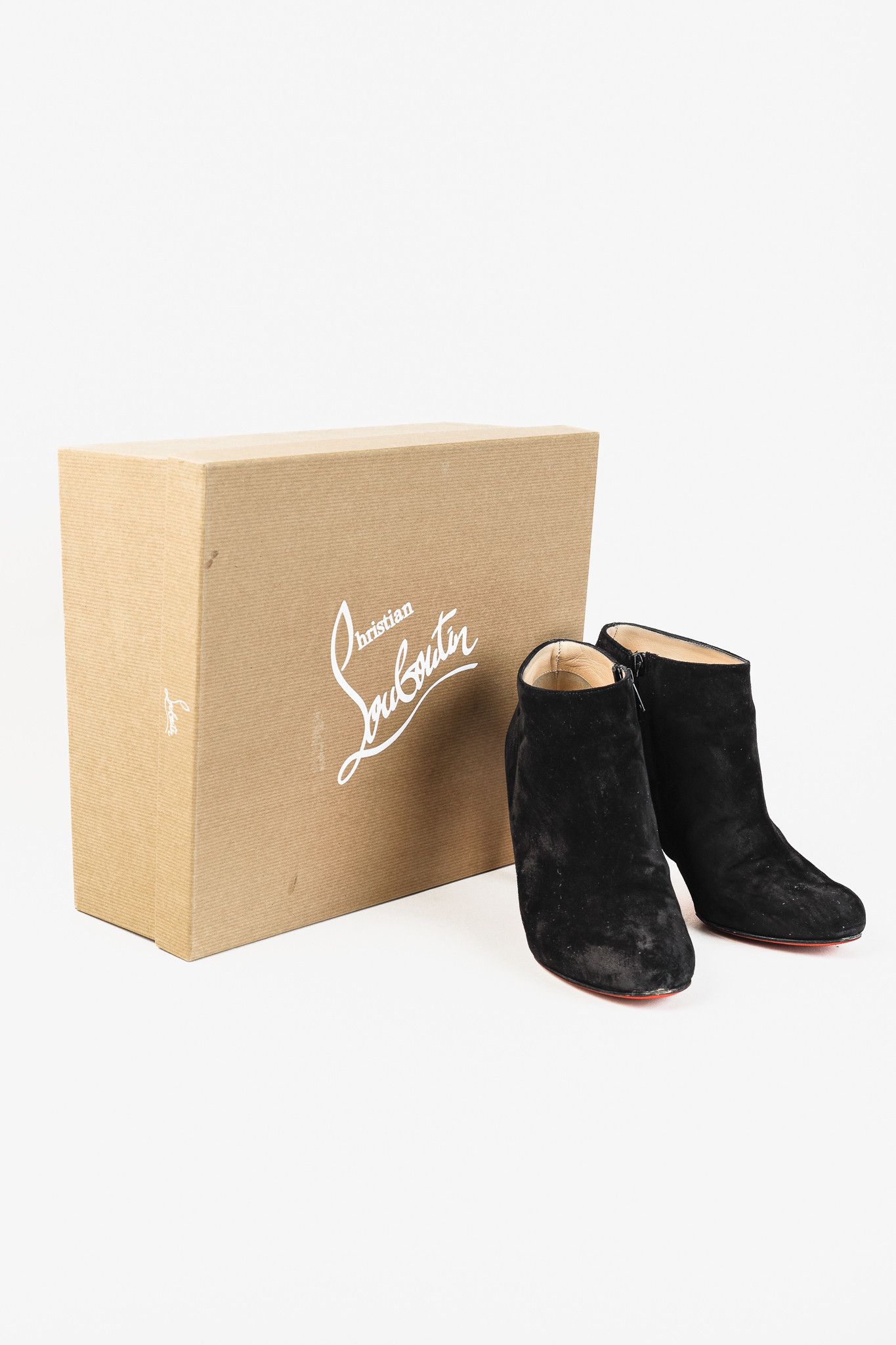Christian Louboutin Christian Louboutin Belle 85 Veau Velours Ankle Booties Size US 9.5 / IT 39.5 - 10 Thumbnail