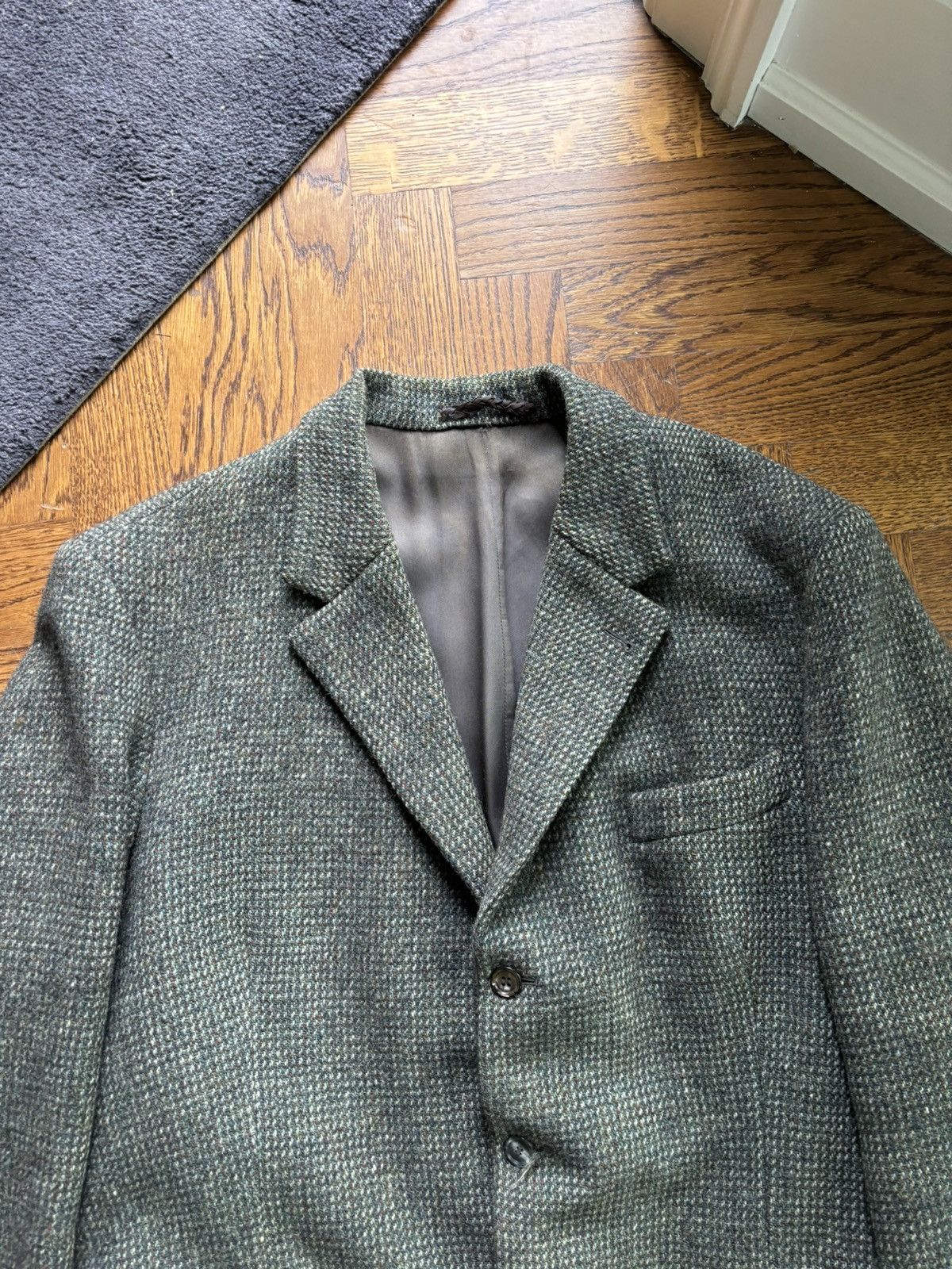 Harris Tweed × Vintage Vintage Blazer Harris Tweed Heavy Wool XL Large Sports Coat Size 46R - 4 Thumbnail