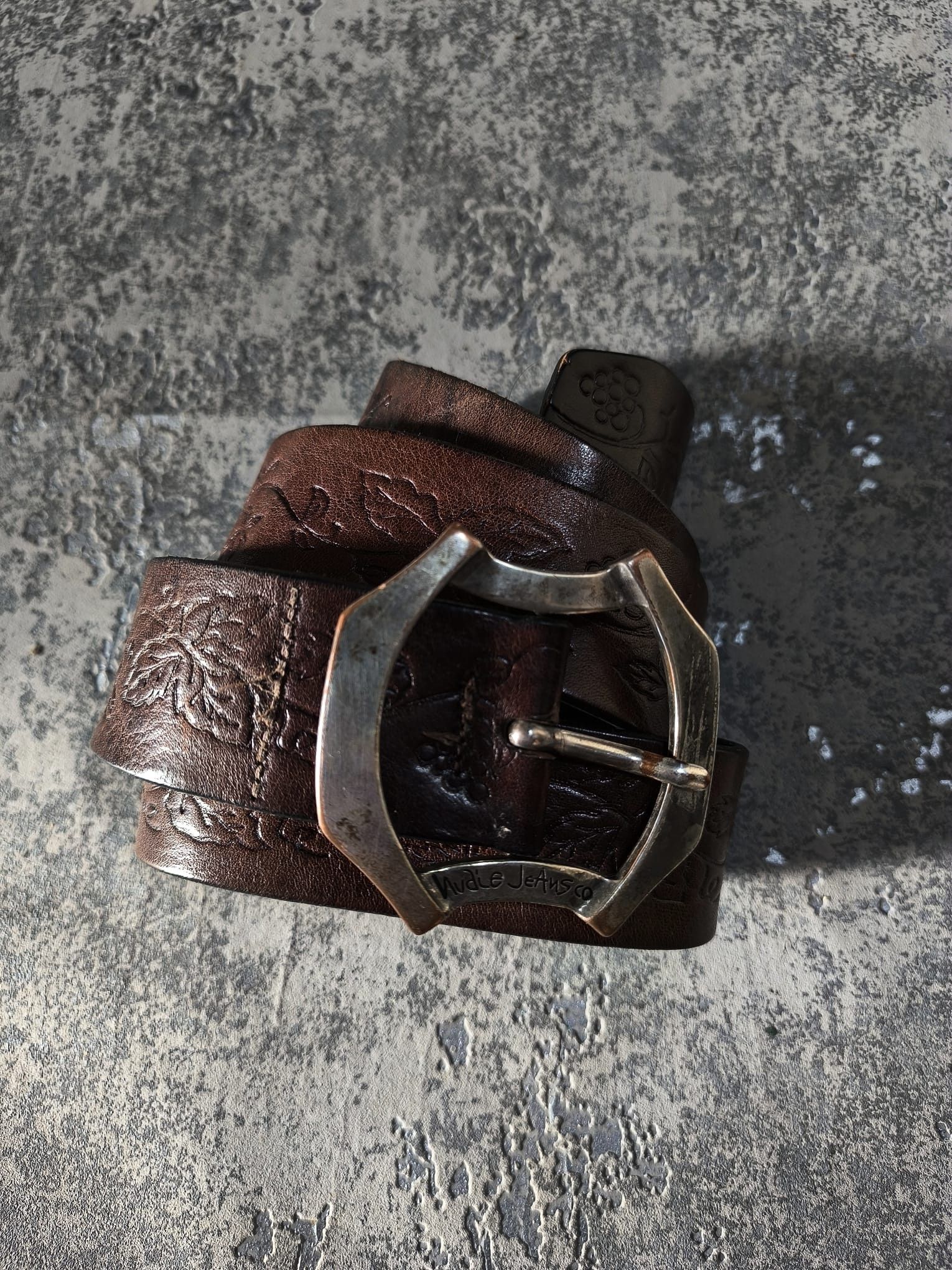 Nudie Jeans vintage nudie jeans italy leather belt western pattern Size ONE SIZE - 1 Thumbnail