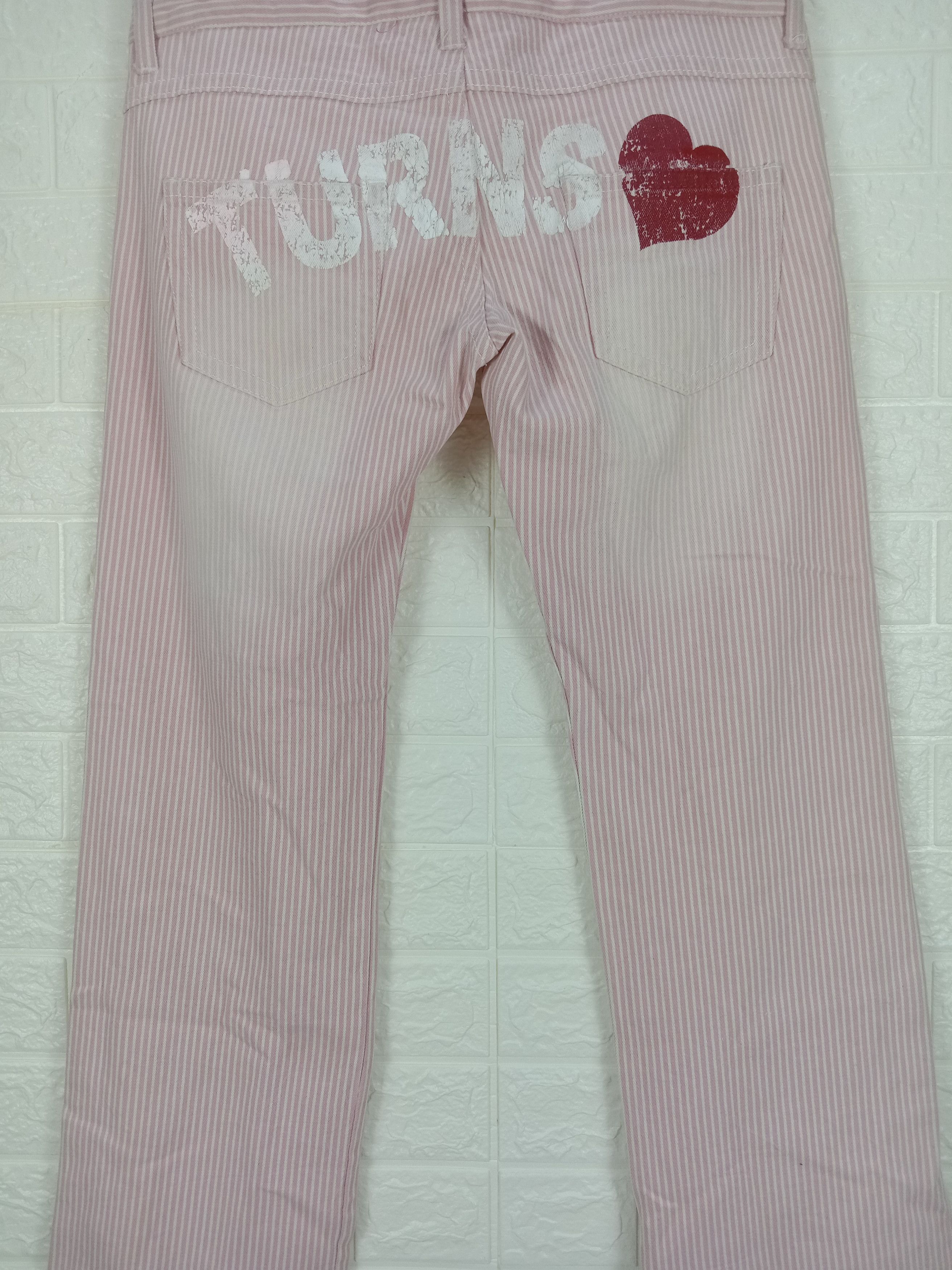 Beauty Beast Japanese Double Waist Jeans Patched Striped Hickory Denim Size 32" / US 10 / IT 46 - 3 Thumbnail