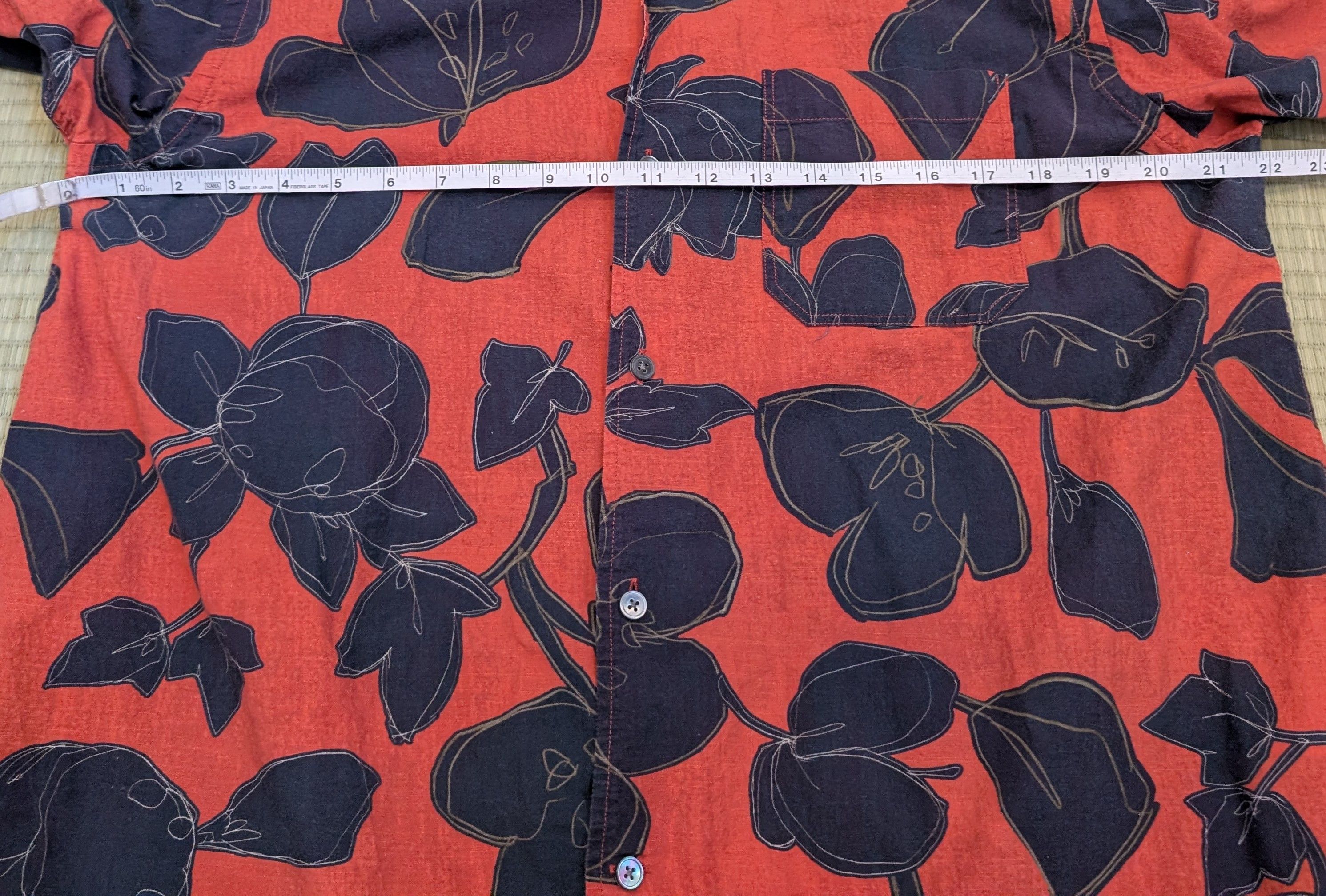 CLOSED Closed Floral SS Hawaiian Shirt Grapefruit Made in Portugal Size US L / EU 52-54 / 3 - 5 Thumbnail