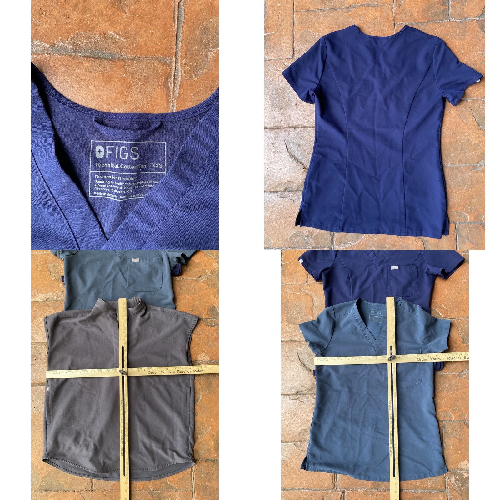 Vintage FIGS Scrub Top Short Sleeve Womens XXS Pocket Lot Of 3 Size XXS / US 00 / IT 34 - 8 Thumbnail