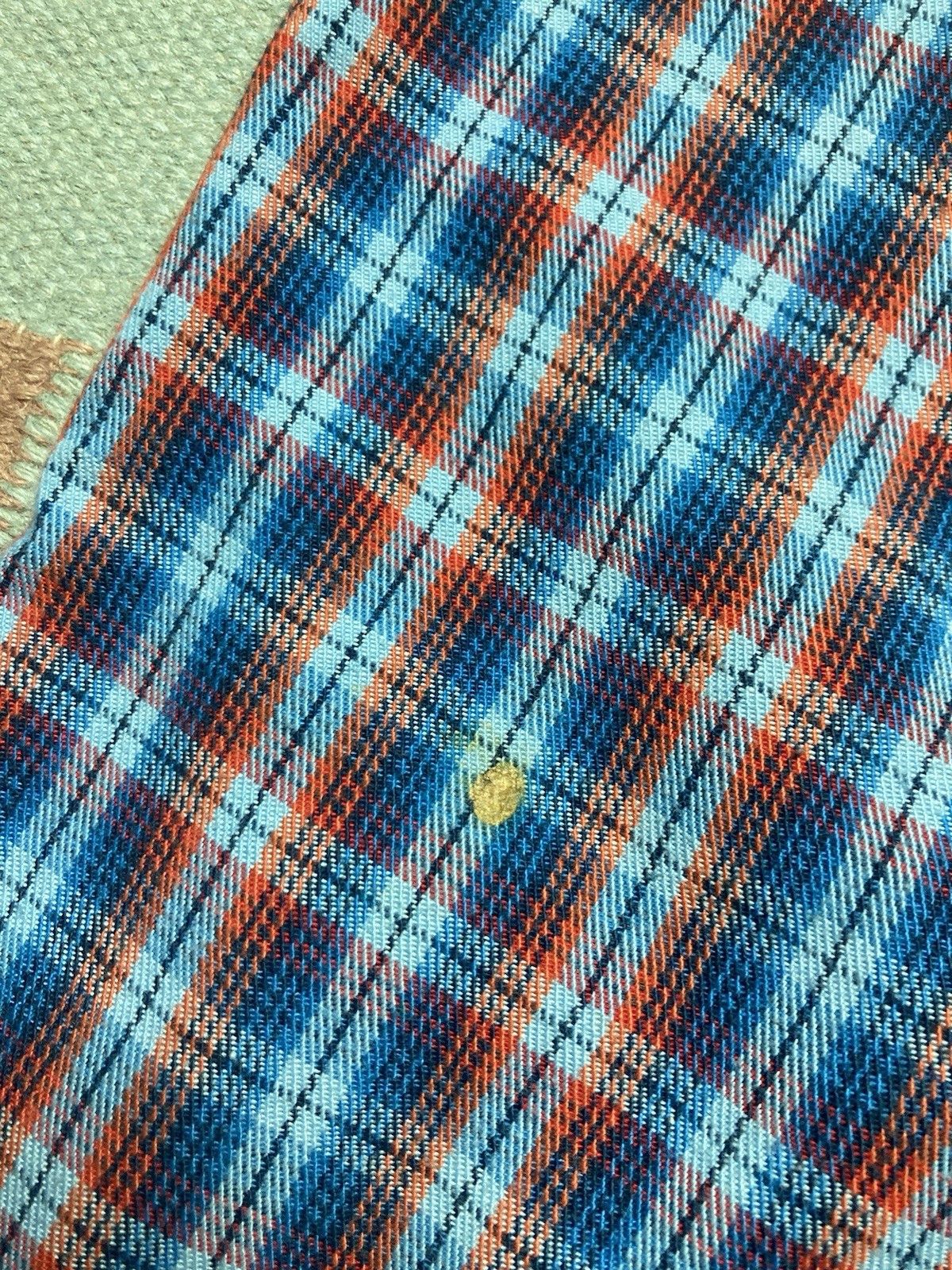 Vintage 1970s sears flare pants toughskins plaid wide hippie 29x25 Size 29" - 9 Thumbnail