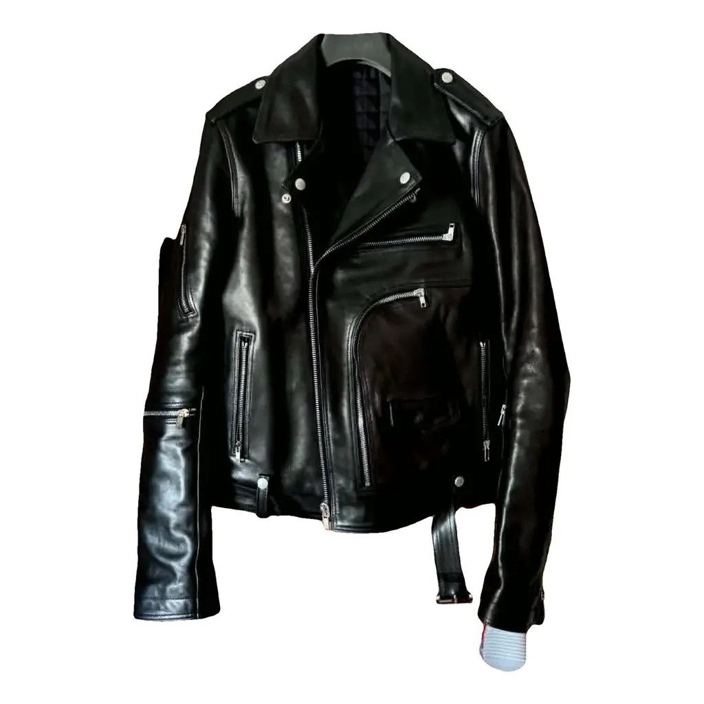 Rick Owens Rick Owens FW16 glitter trench leather jacket sz 50