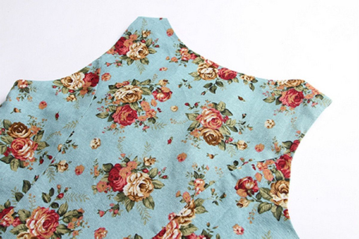 Other Cotton and linen sleeveless dress slim fit retro style Size XL / US 12-14 / IT 48-50 - 4 Thumbnail